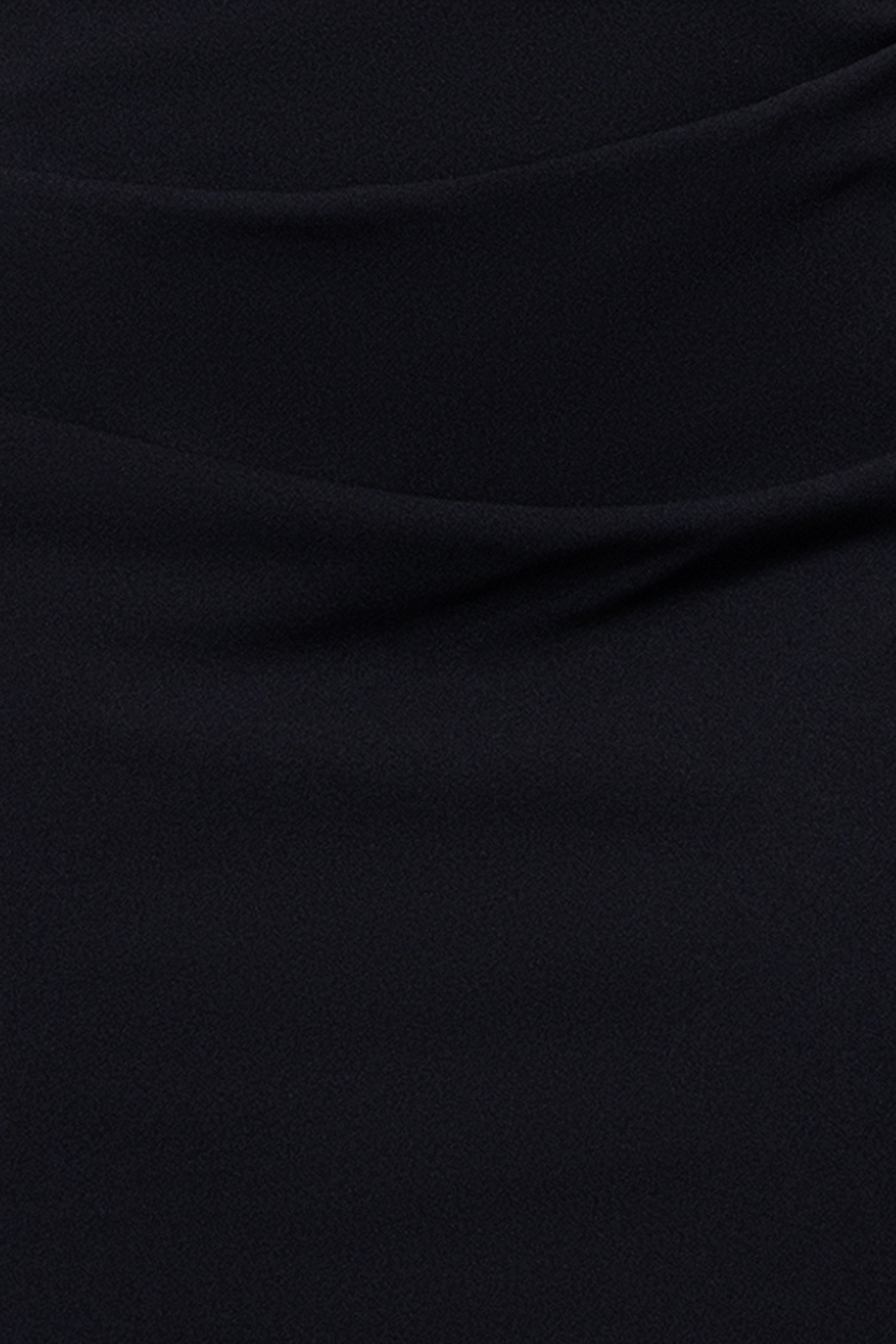 Black “Jordan” Scuba Crepe Draped Back Short Dress, scuba crepe fabric and ruching detail