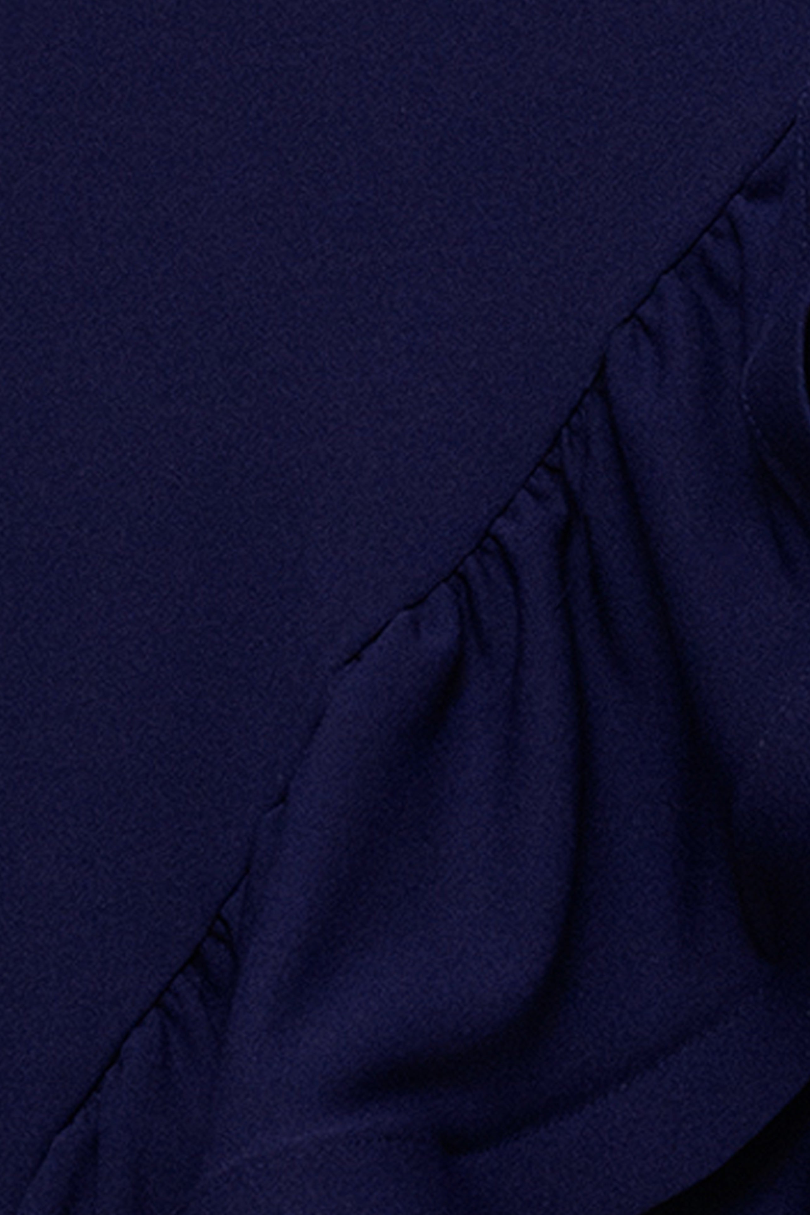 "Arielle" Scuba Crepe Ruffle Slit Gown