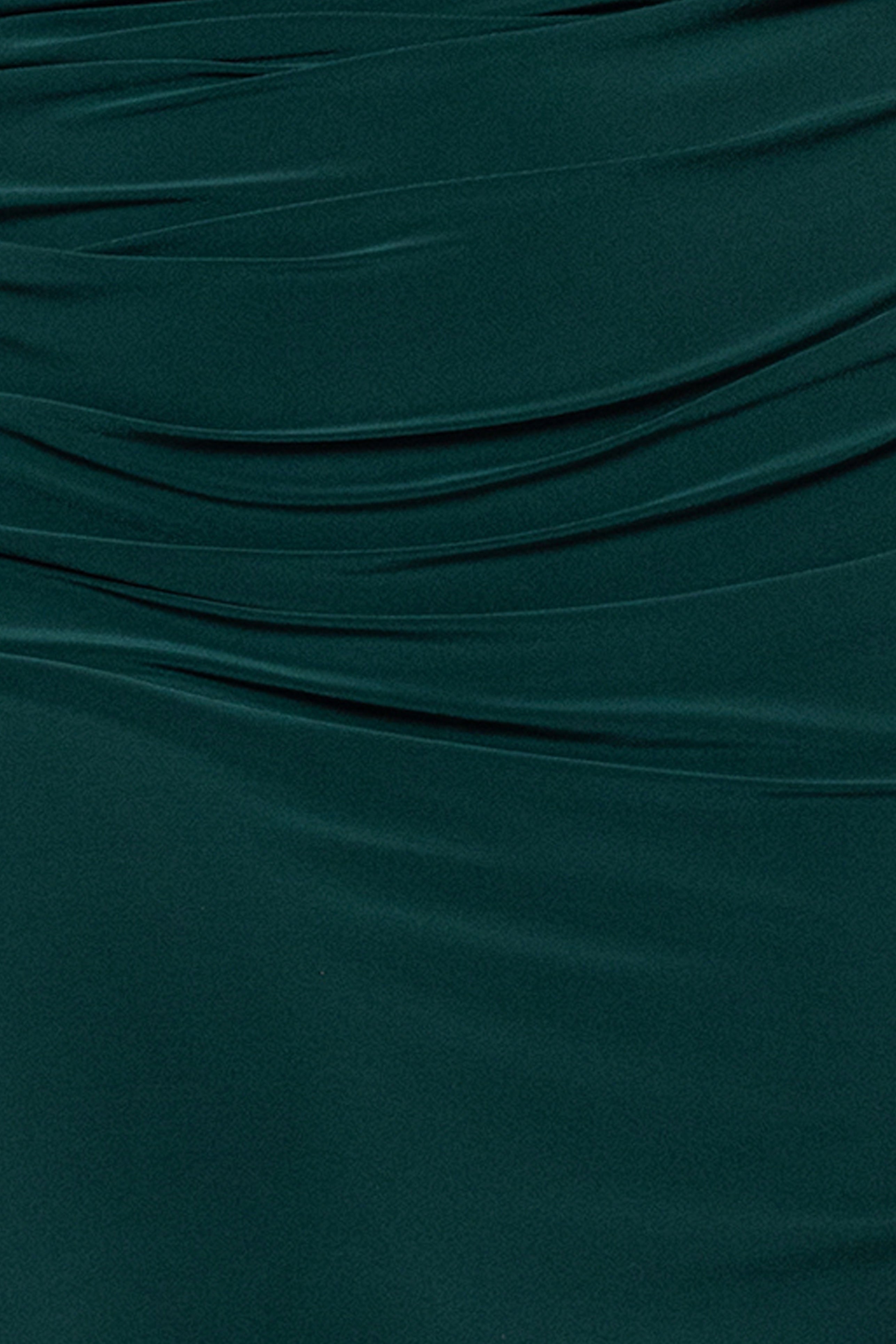 Plus "Miriam" Long Jersey Draped Back Gown