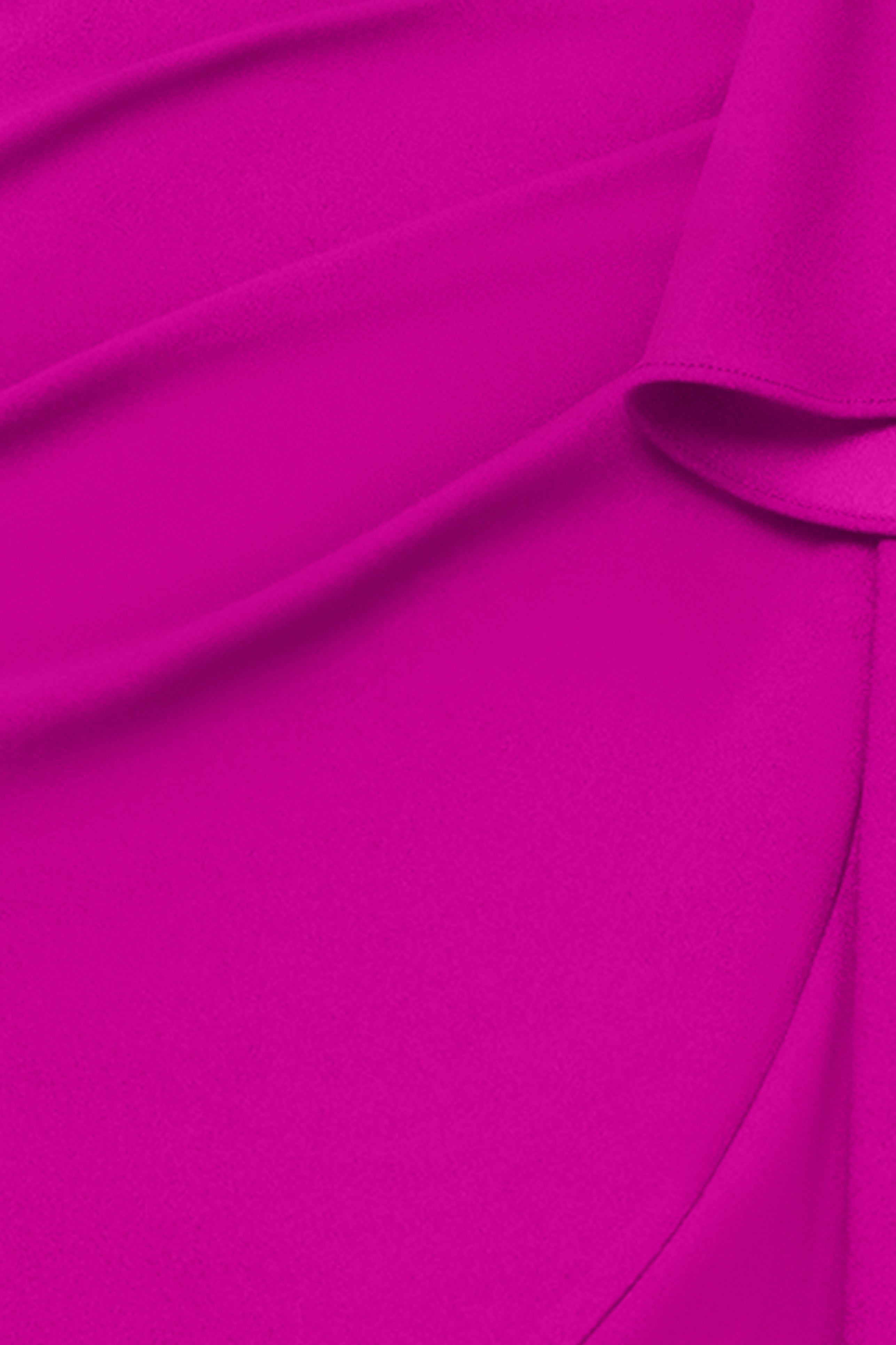 "Candace" Long V- Neck Hi Low Cascade Dress