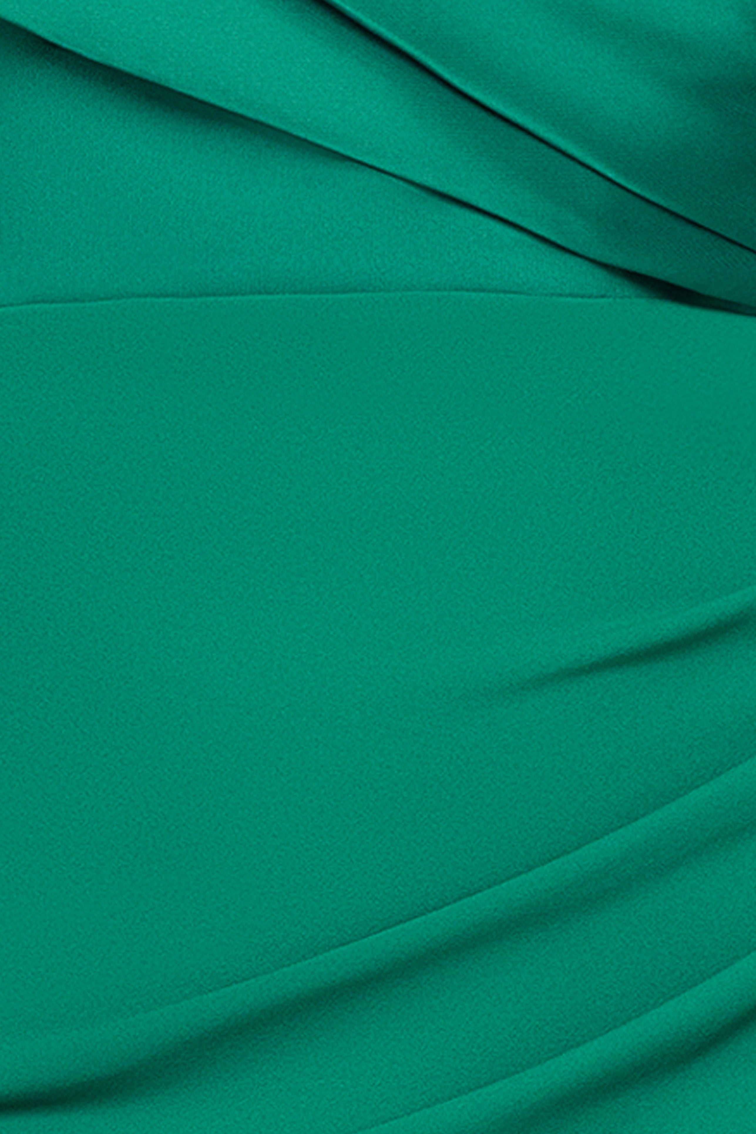 Plus "Yasmeen" Long Off The Shoulder Scuba Crepe Gown