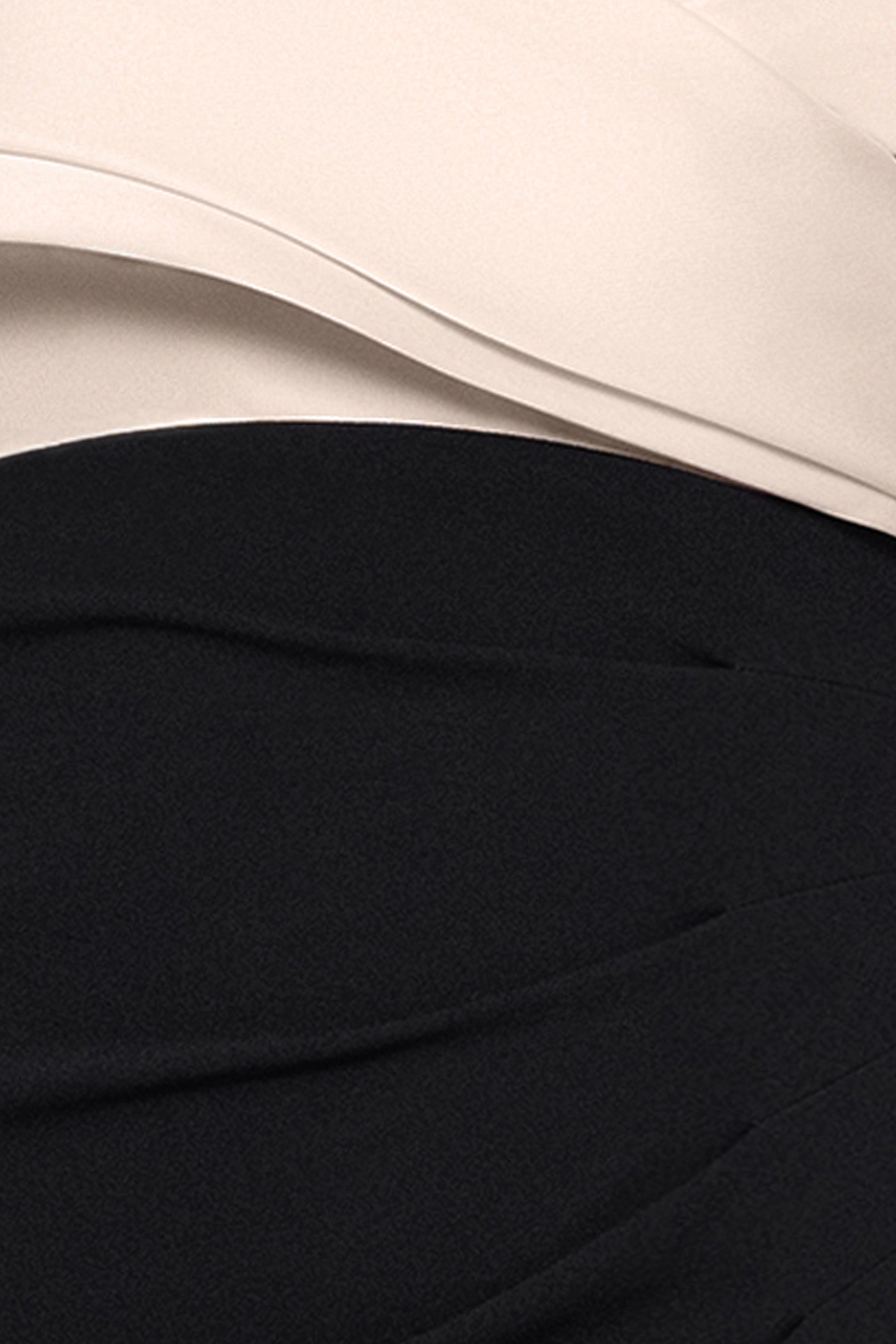 "Yasmeen" Long Off The Shoulder Scuba Crepe Gown