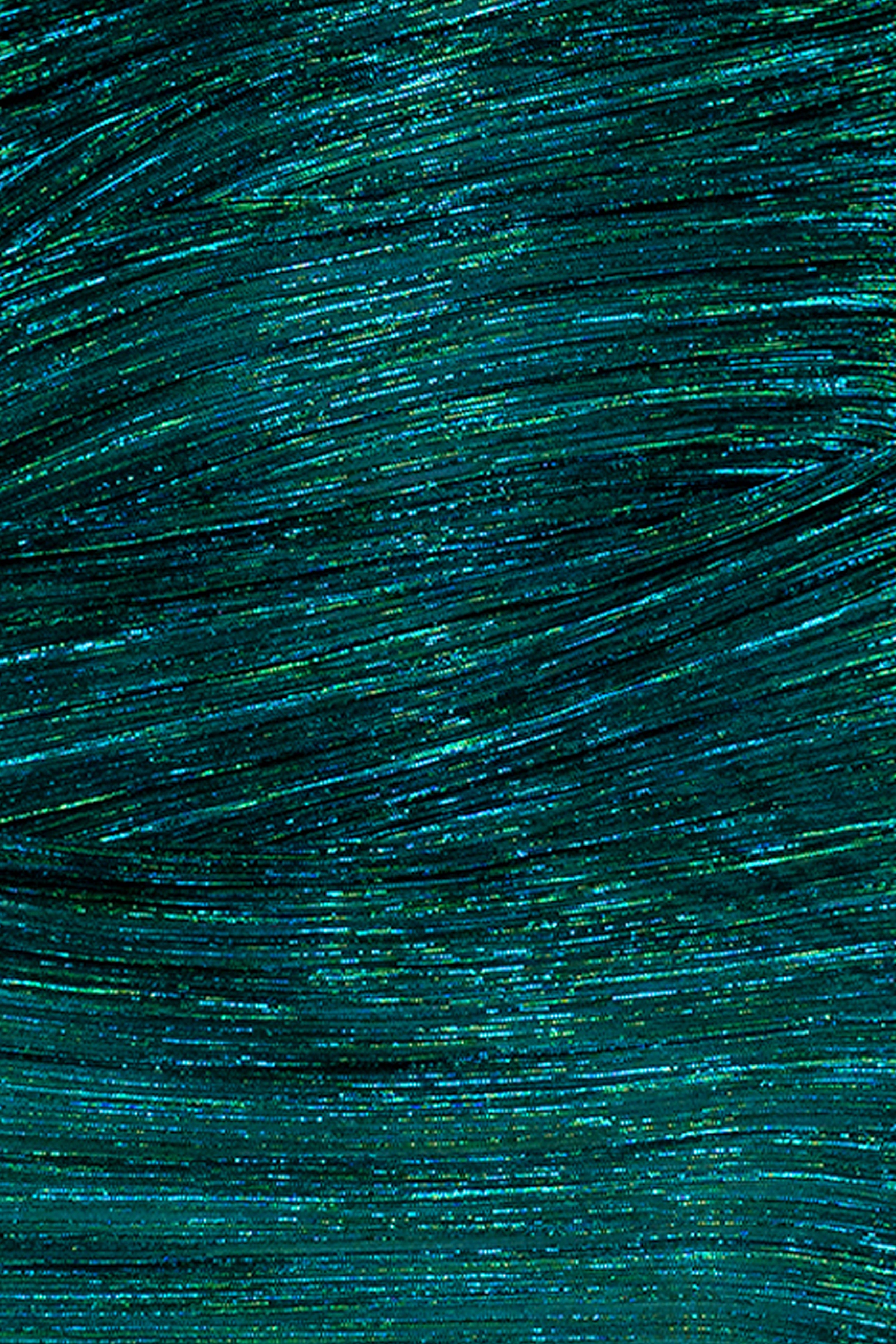 "Tamsin" Long Metallic Knit Long Sleeve Drape Dress