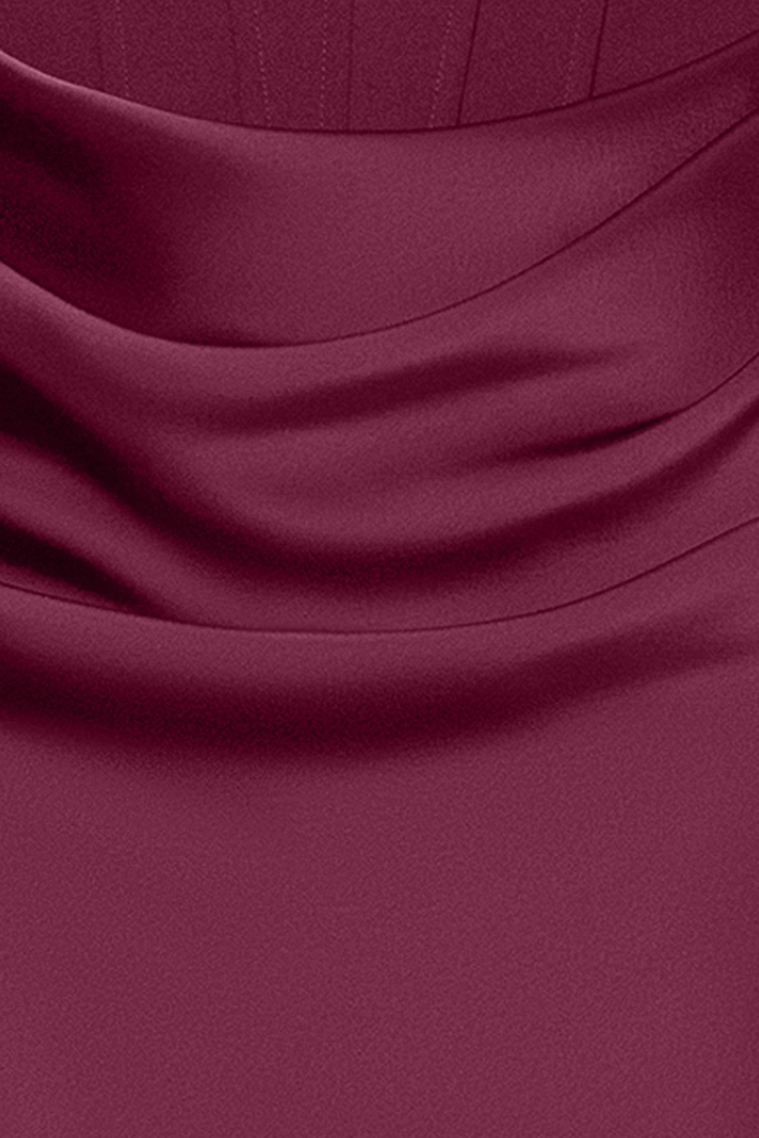 "Debra" Long Strapless Scuba Crepe and Satin Gown