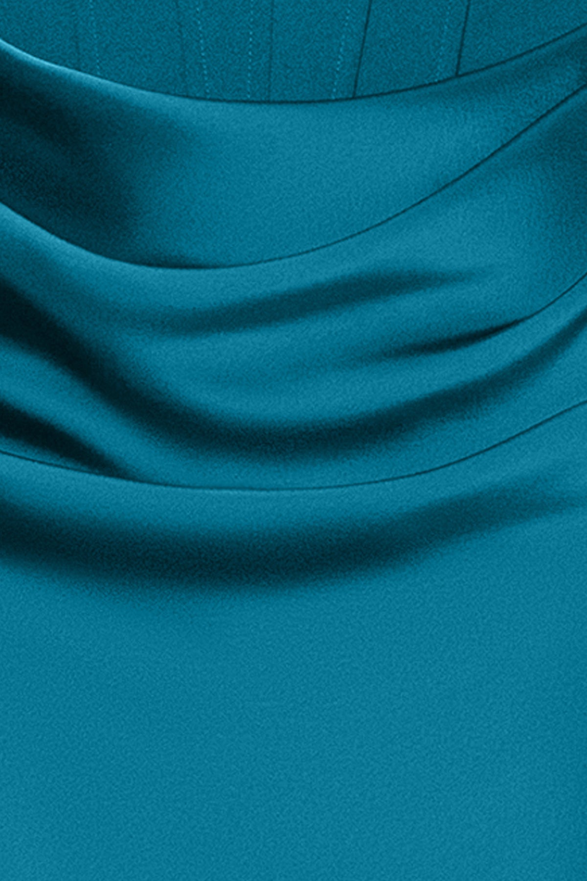 "Debra" Scuba Crepe & Satin Strapless Dress