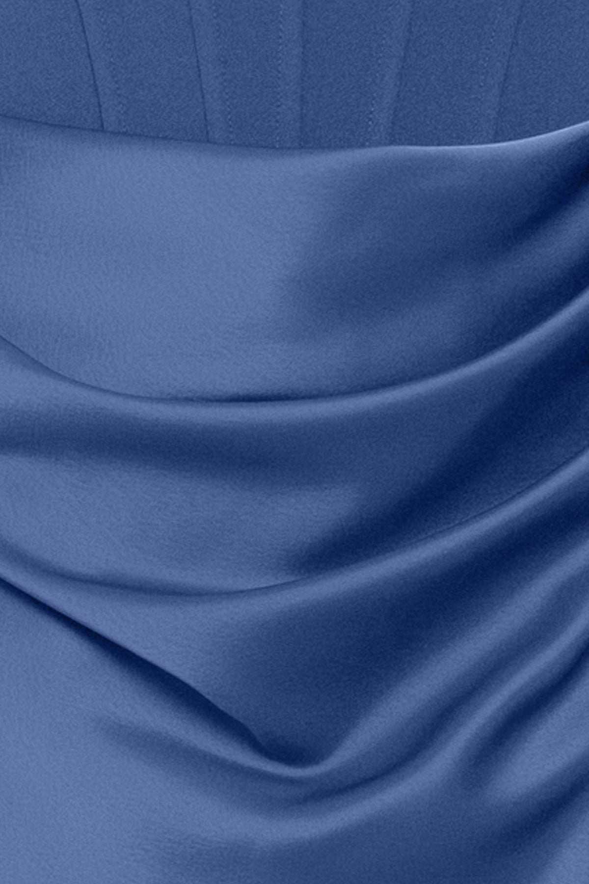 "Debra" Scuba Crepe & Satin Strapless Dress