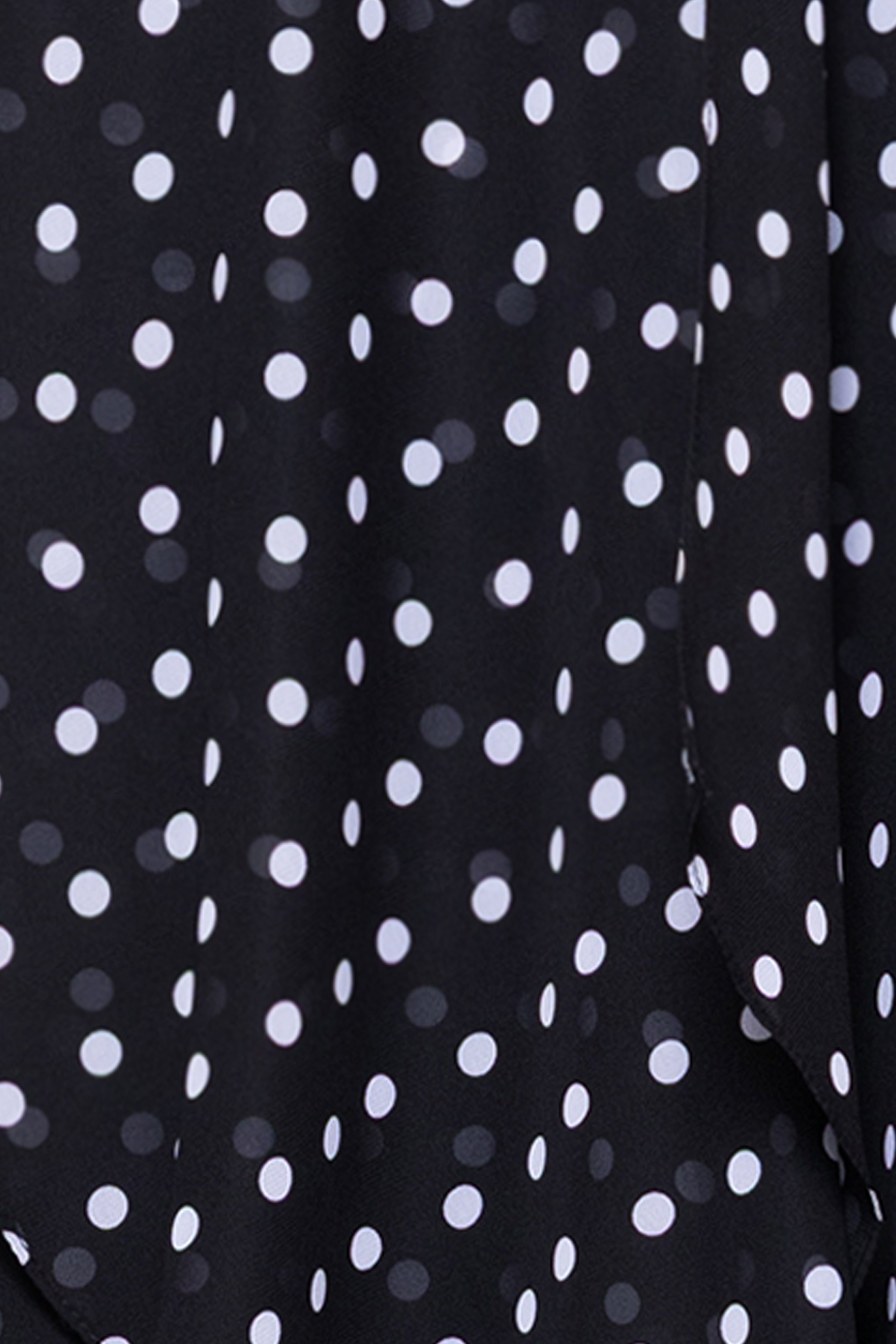 "Delphine" Chiffon Polka Dot Handkerchief Floor Length Dress