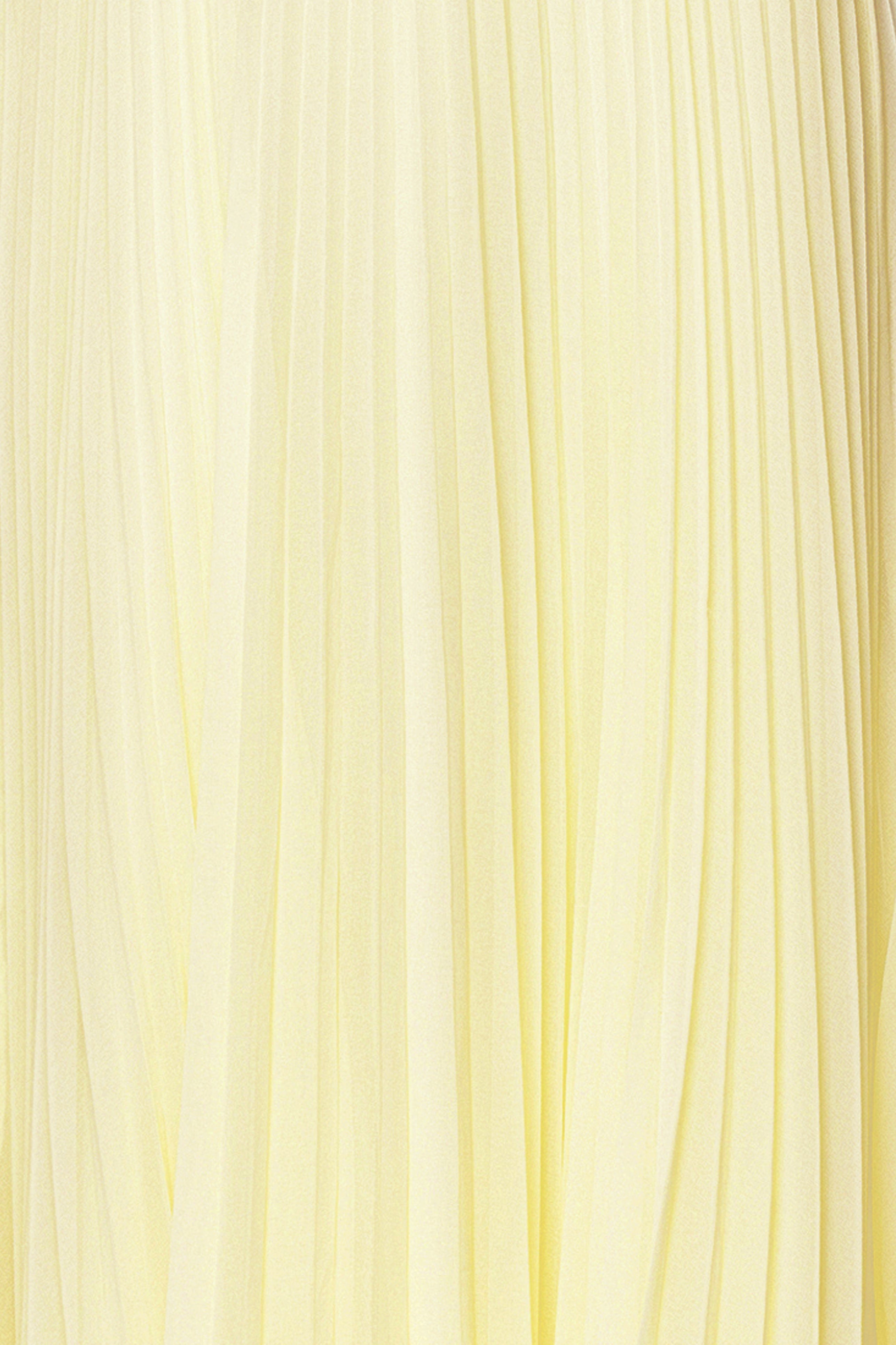 "Zoe" Strapless Chiffon Pleated Floor Length Dress