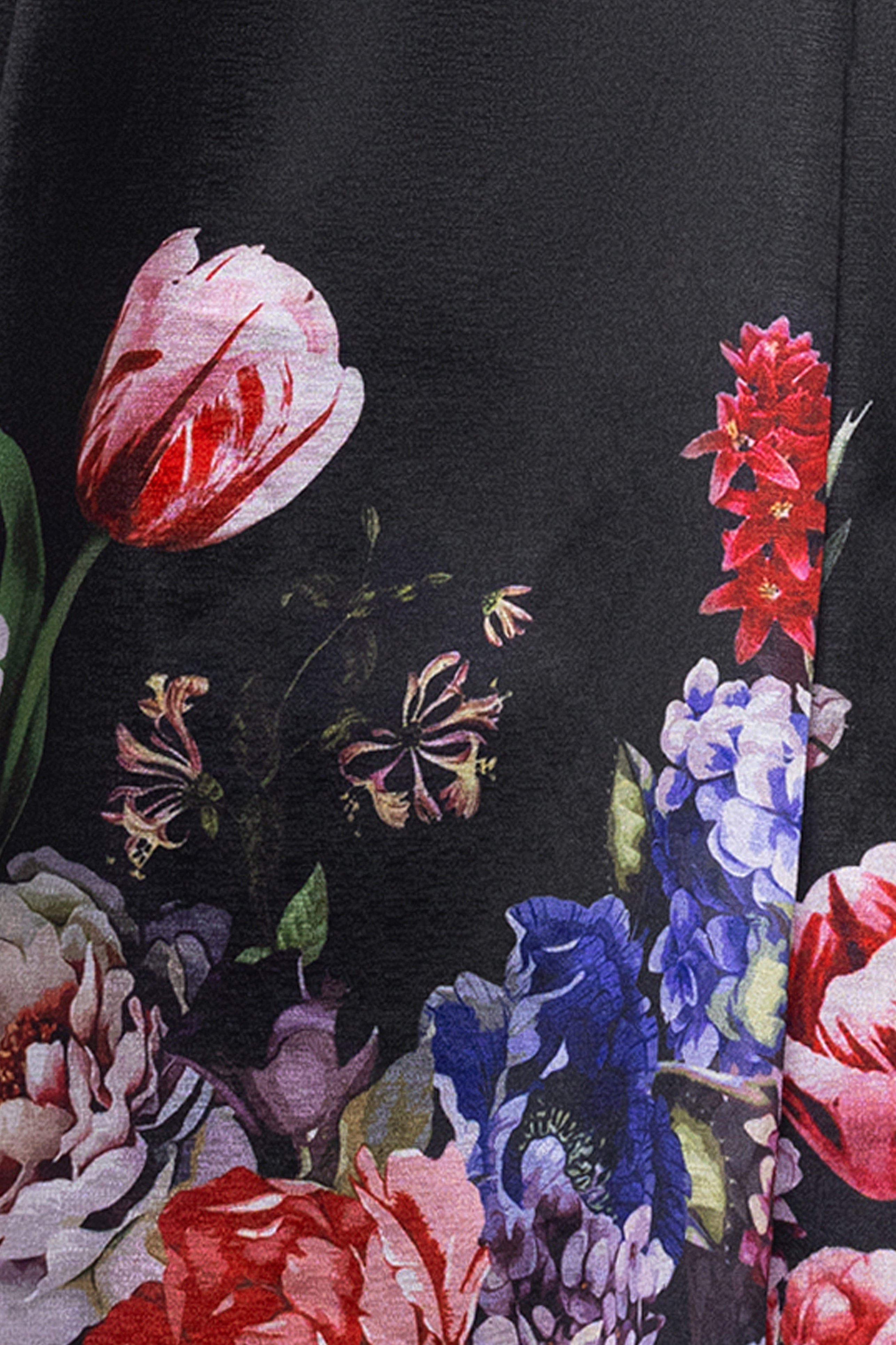 "Tabitha" Organza Print Off the Shoulder Midi Dress