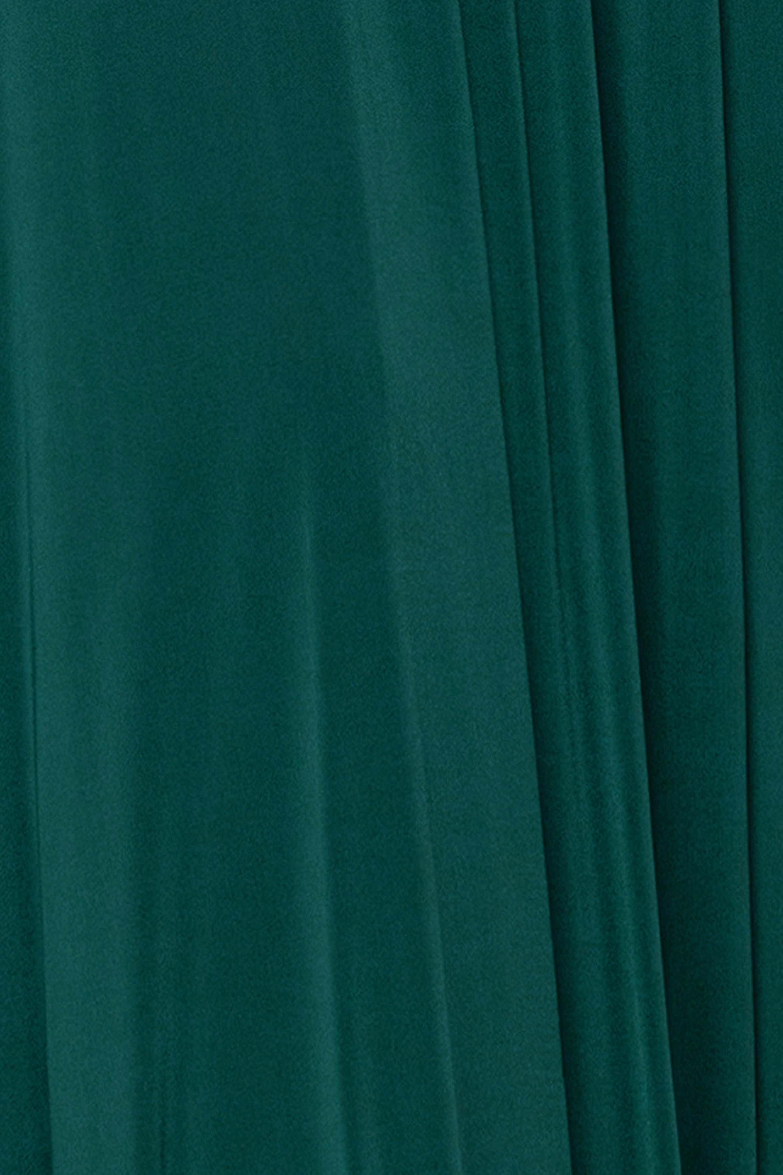 Plus "Jalissa" Jersey Knit Long Sleeve V-Neck Floor Length Dress