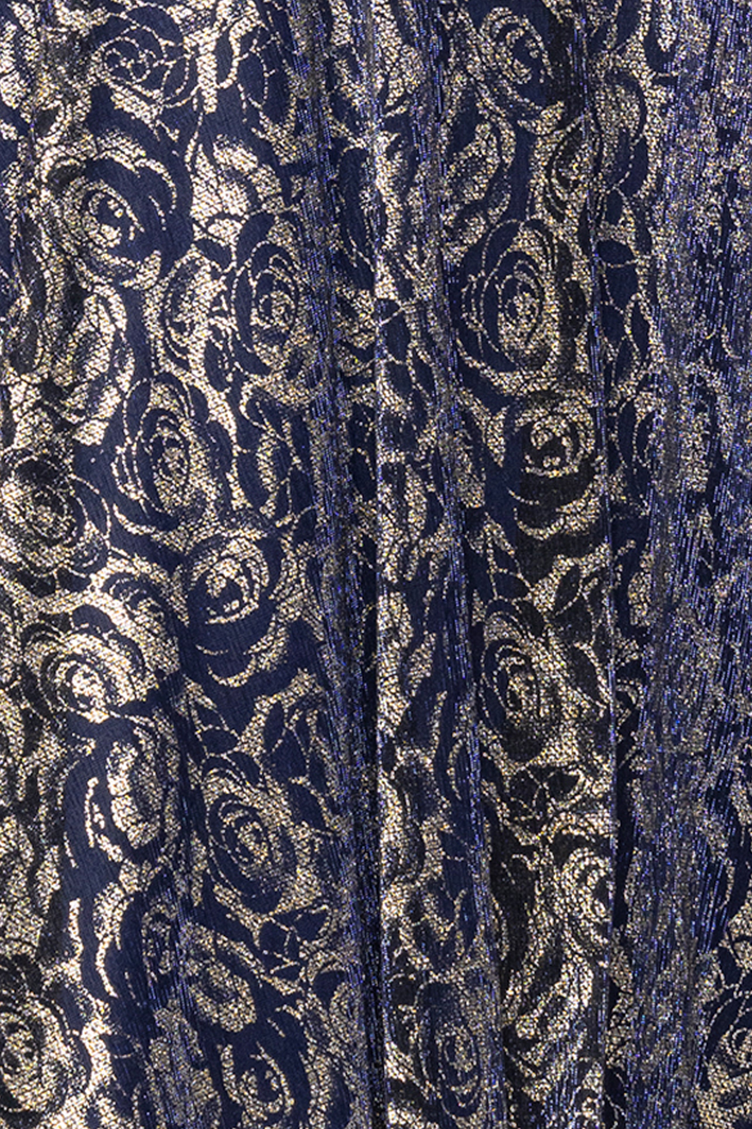 "Shelley" Metallic Foil Halter Neck Floor Length Dress