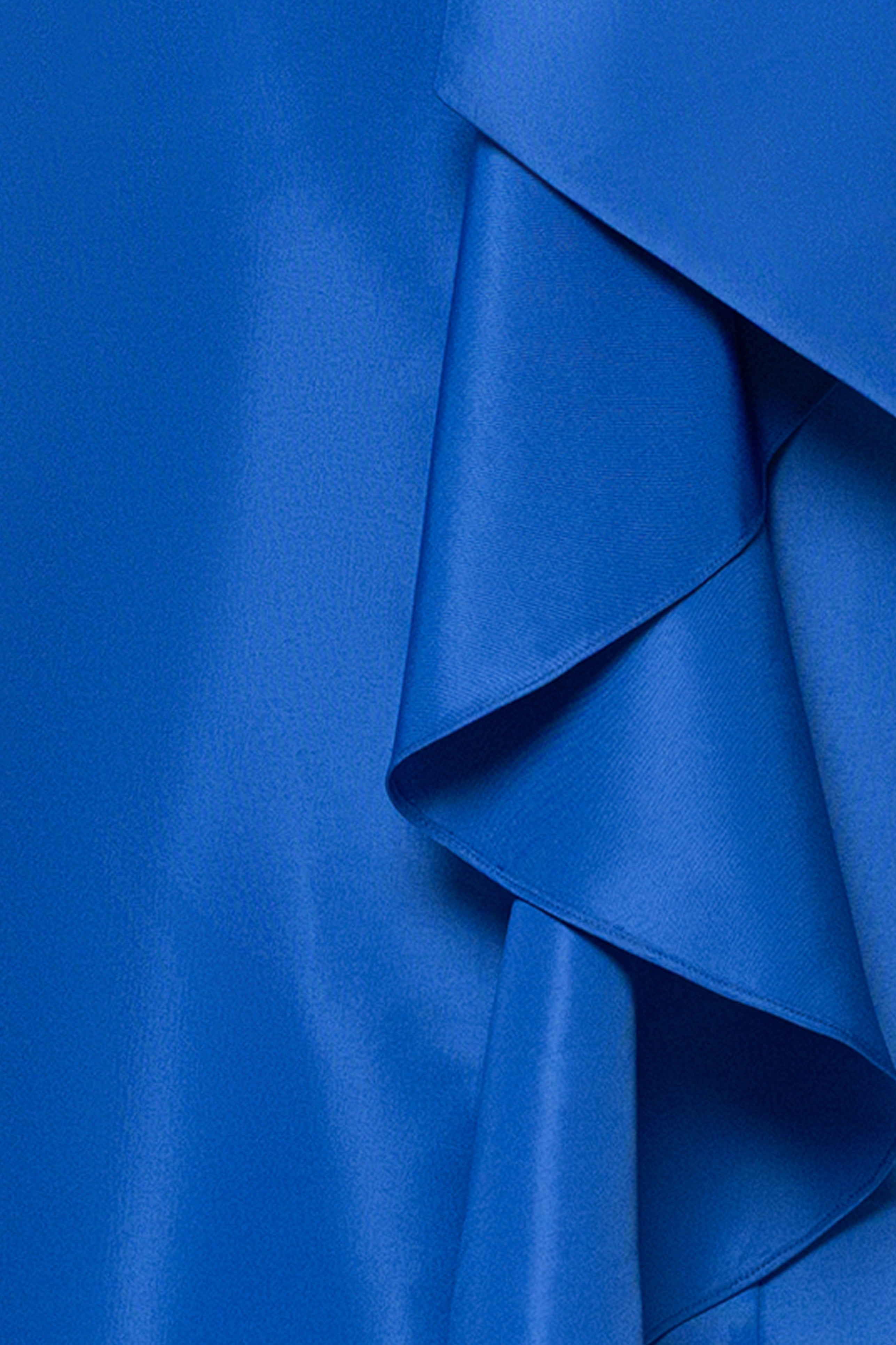 Plus "Beverly" Taffeta 3/4 Sleeve V-Neck A-Line Bow and Ruffle Floor Length Dress