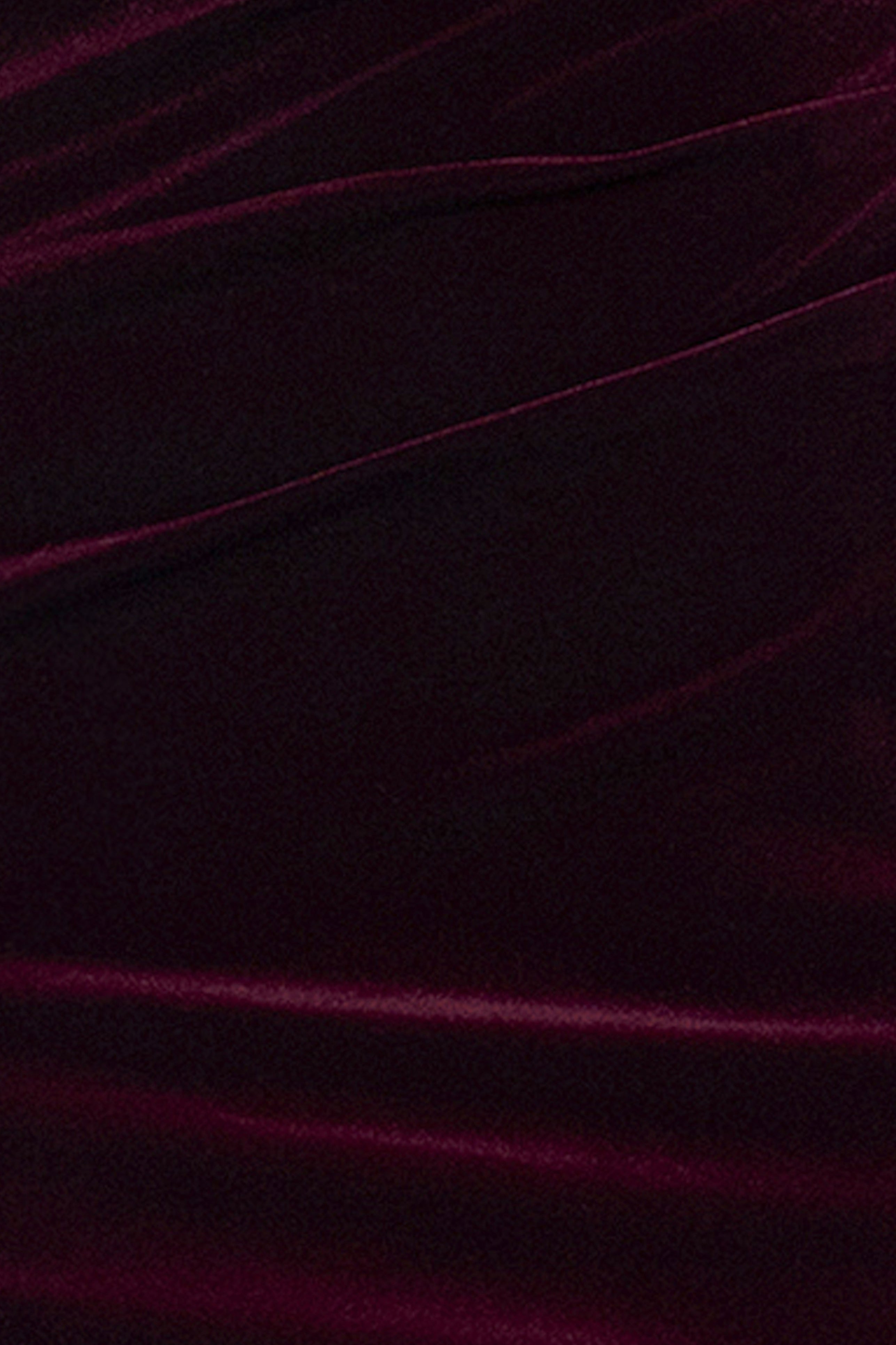 "Lucielle" Velvet Emellished Keyhole Neck Floor Length Dress