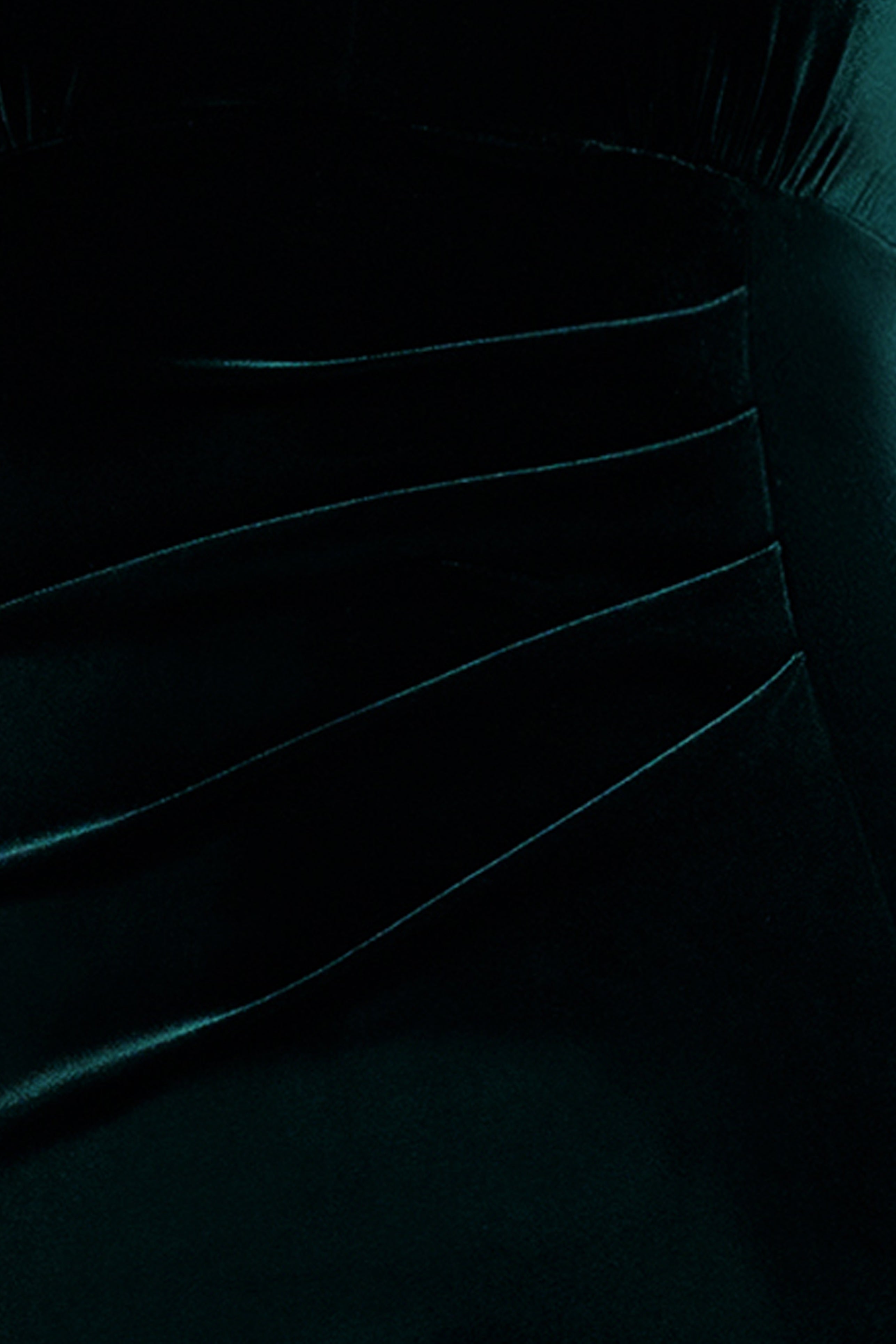 "Lucielle" Velvet Emellished Keyhole Neck Floor Length Dress