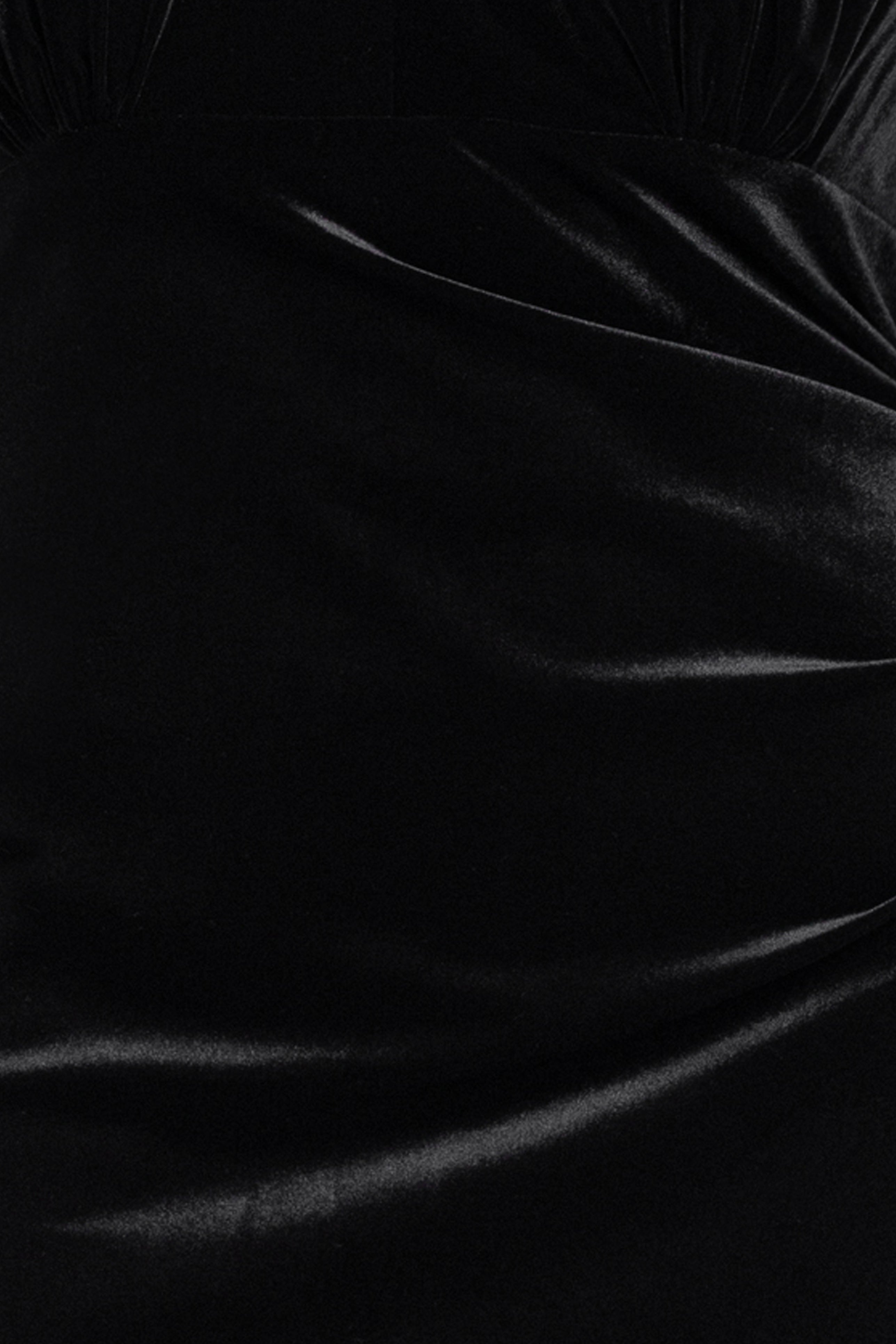 Plus "Paris" Velvet & Mesh Long Sleeve Dress