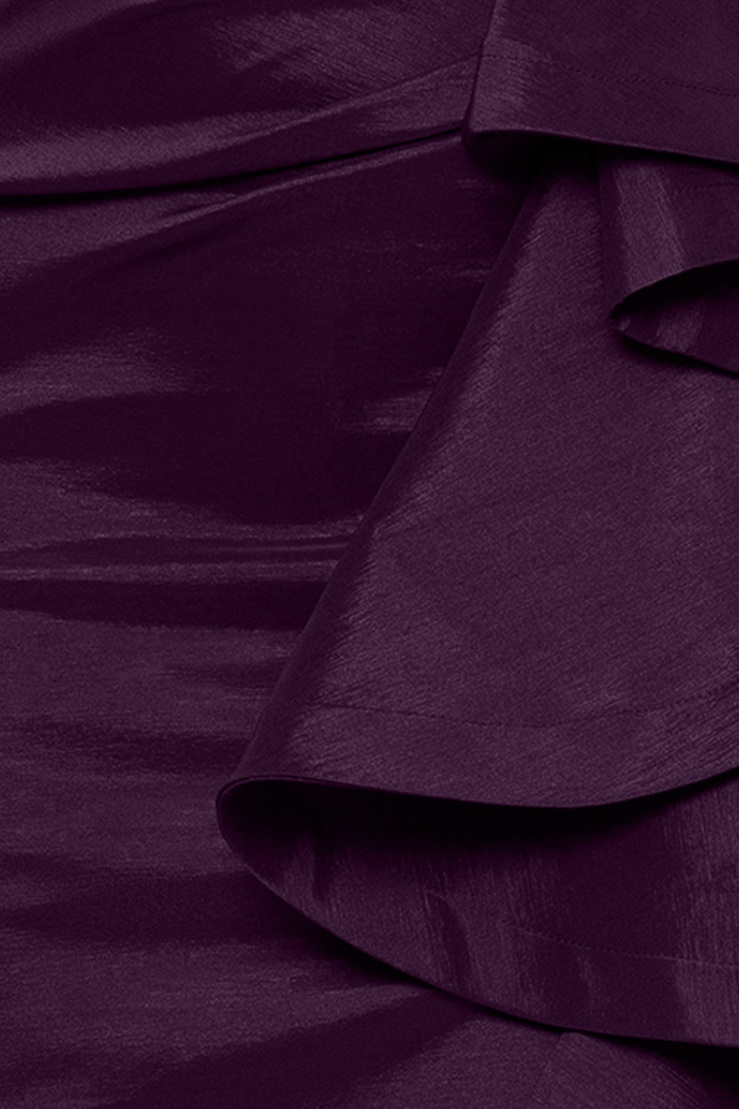 "Rowan" Taffeta Strapless Ruffle Floor Length Dress