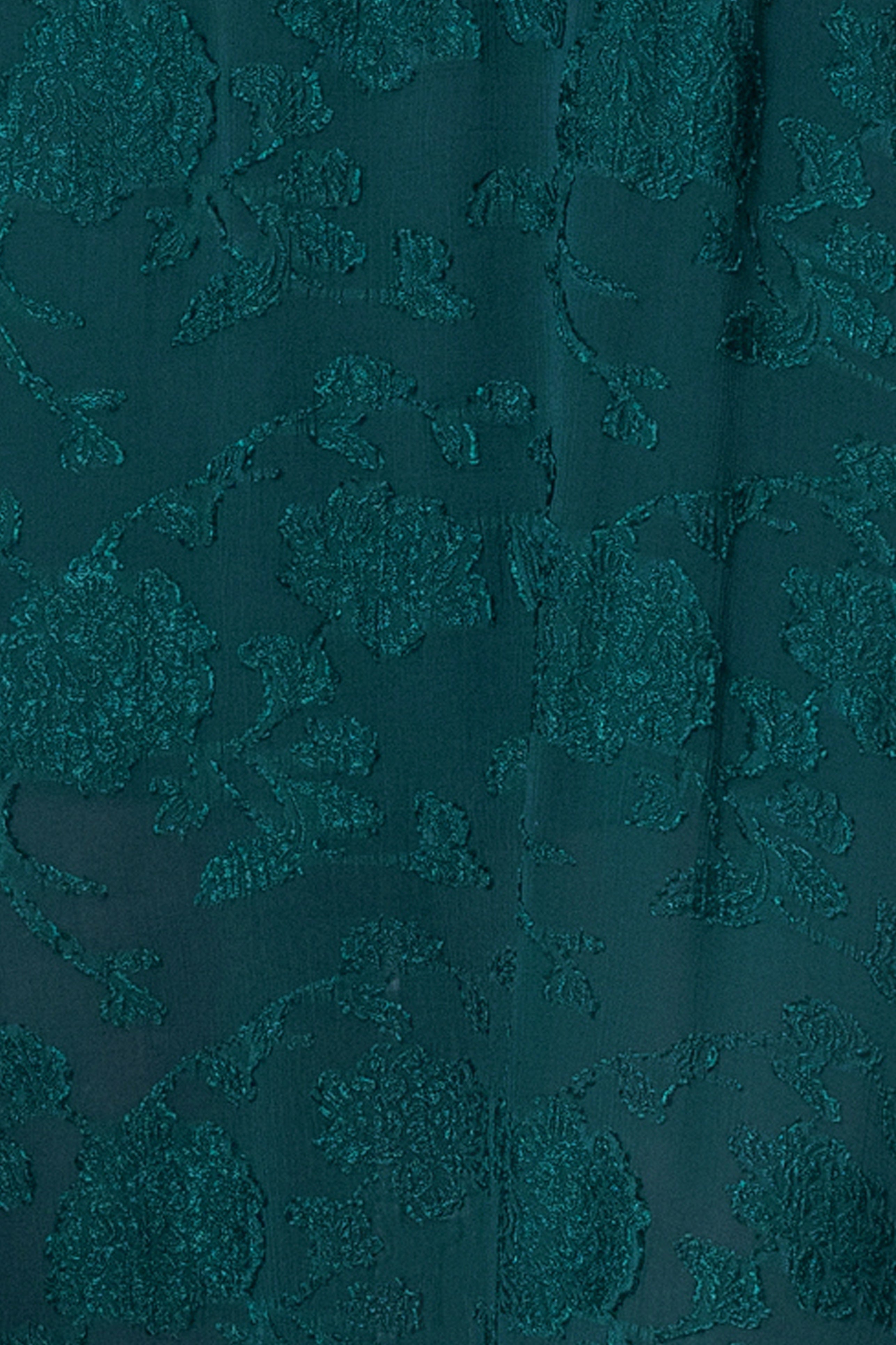 "Drew" Jacquard & Chiffon Spaghetti Tie Dress