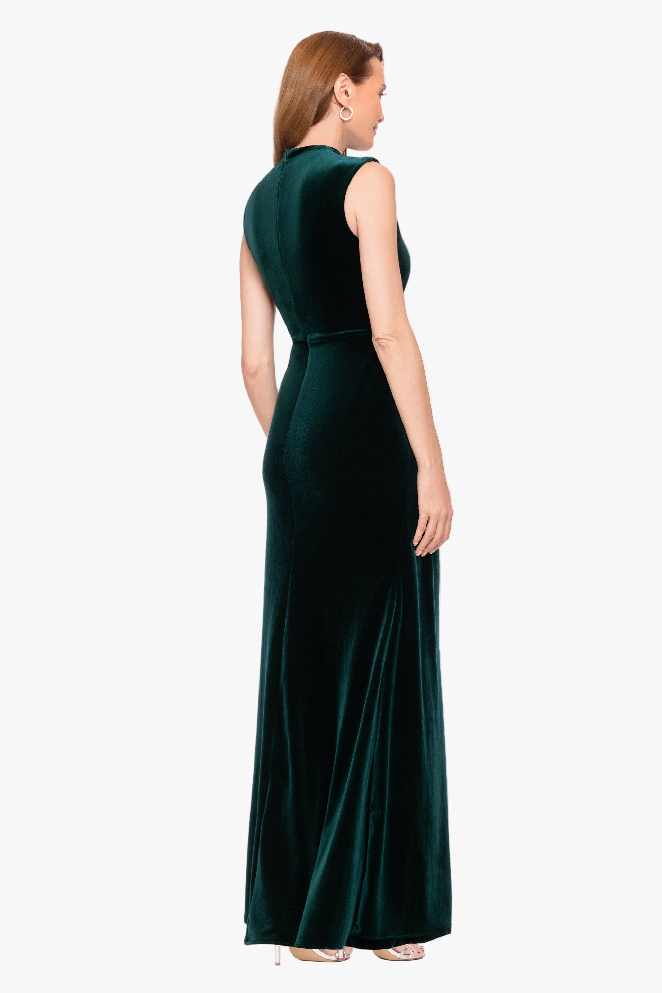"Cherie" Velvet Side Ruched Dress