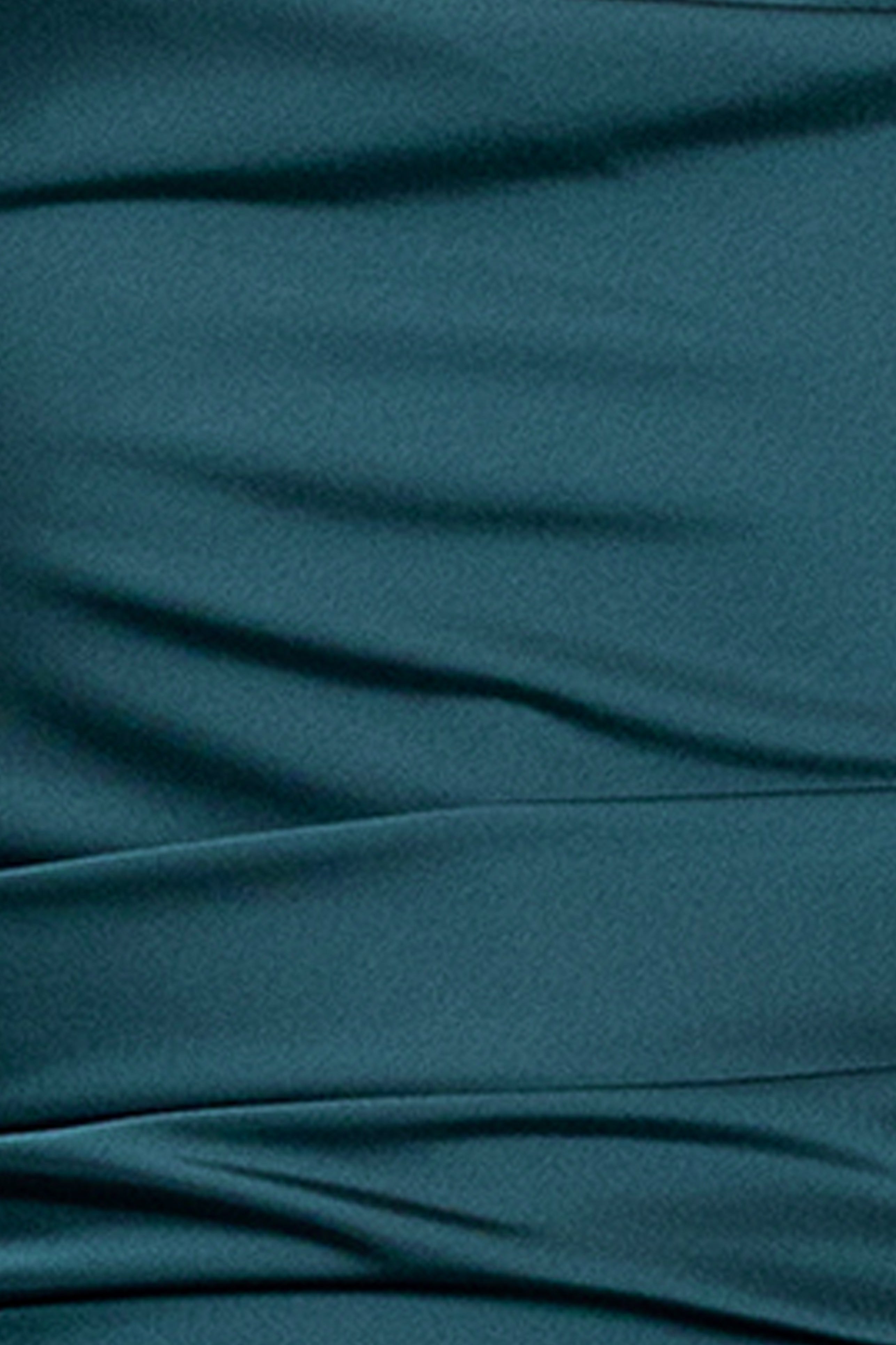 "Heather" Satin Off the Shoulder Floor Length Dress