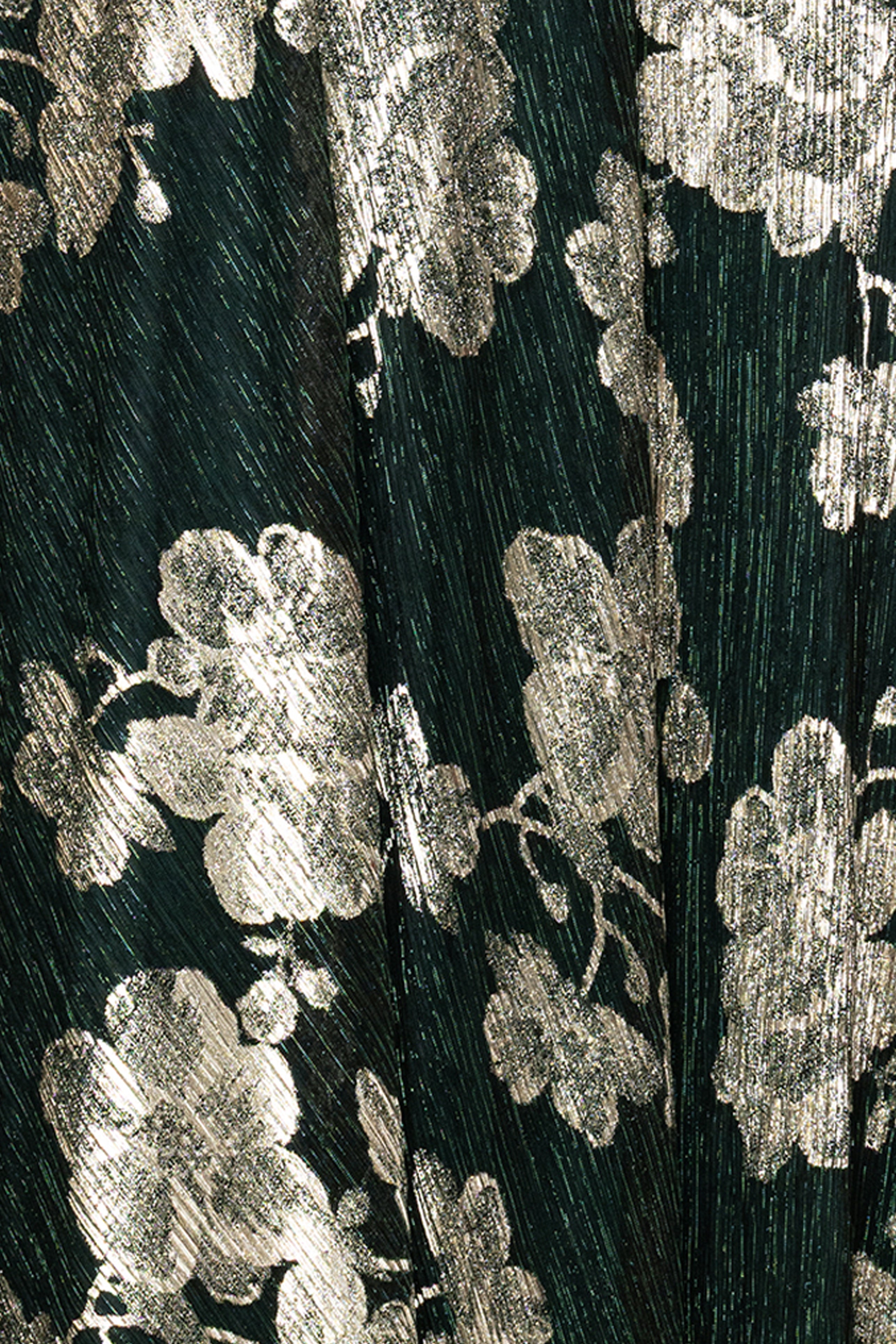 "Blake" Foil Knit High Halter Neck Floor Length Dress