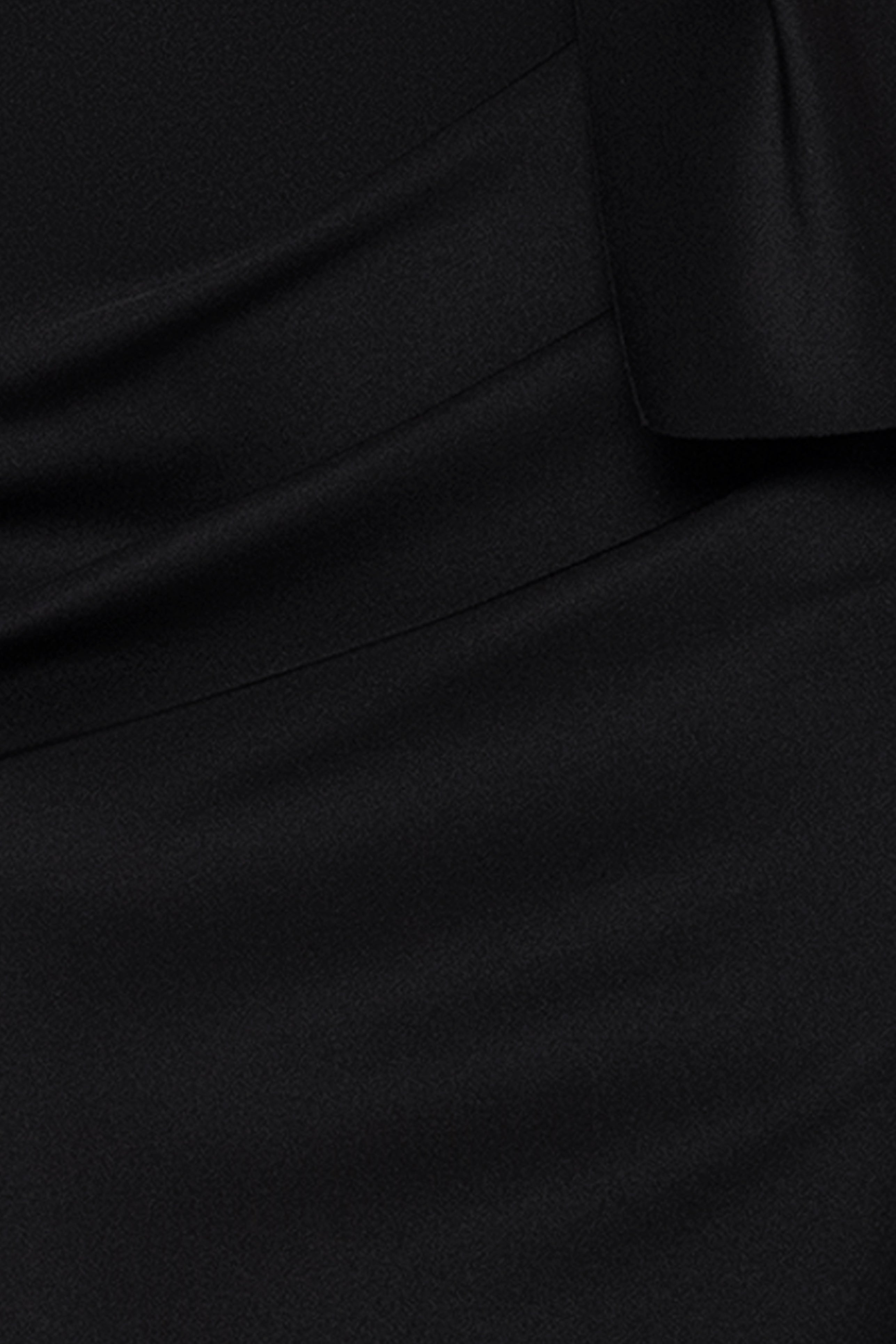 "Ruth" Techno Scuba Sleeveless V-Neck Ruffle Floor Length Dress