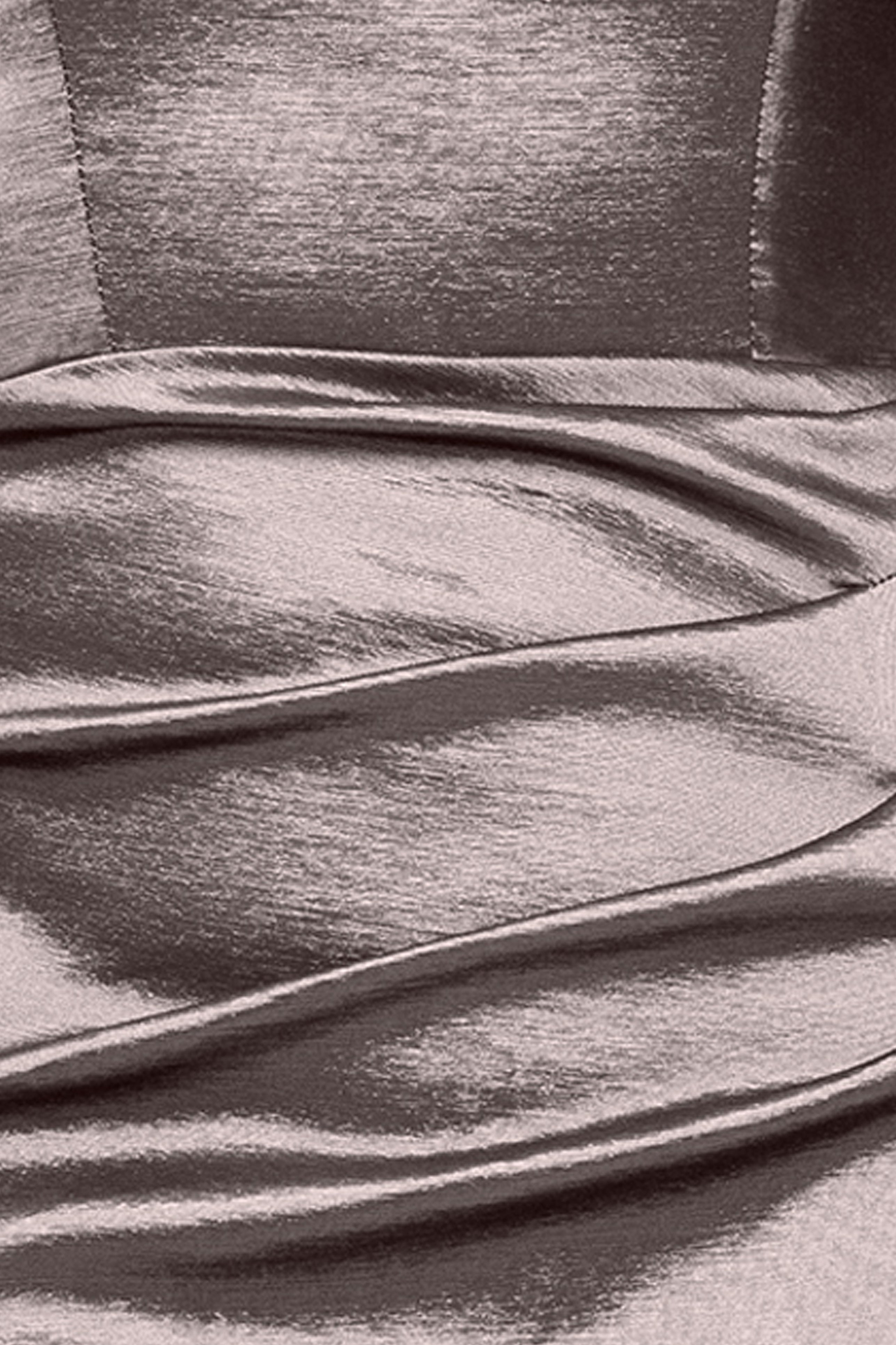 "Gia" Taffeta Twist Off the Shoulder Dress