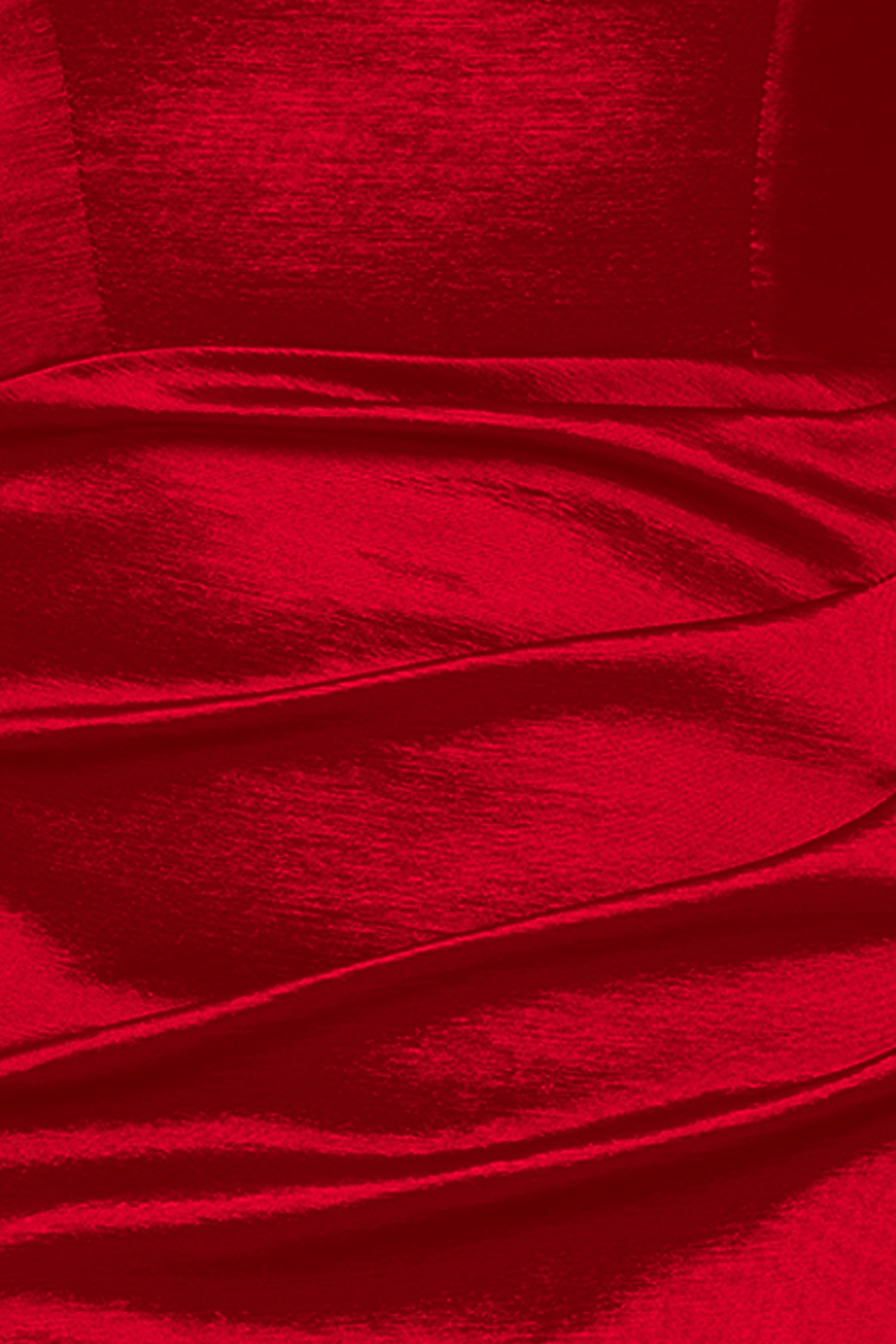 "Gia" Taffeta Twist Off the Shoulder Dress