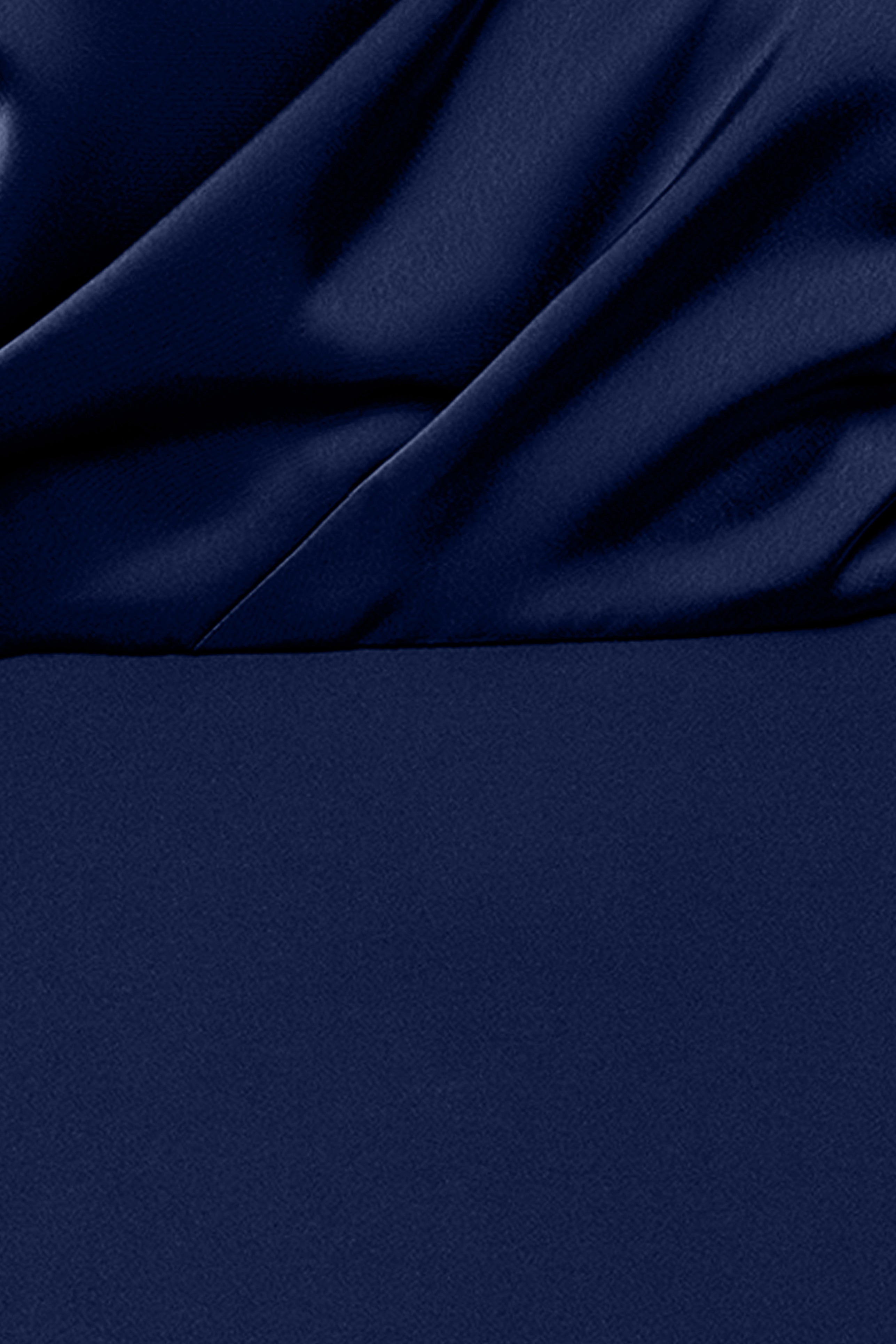 "Ana" Scuba Crepe Satin Drop Shoulder Floor Length Dress