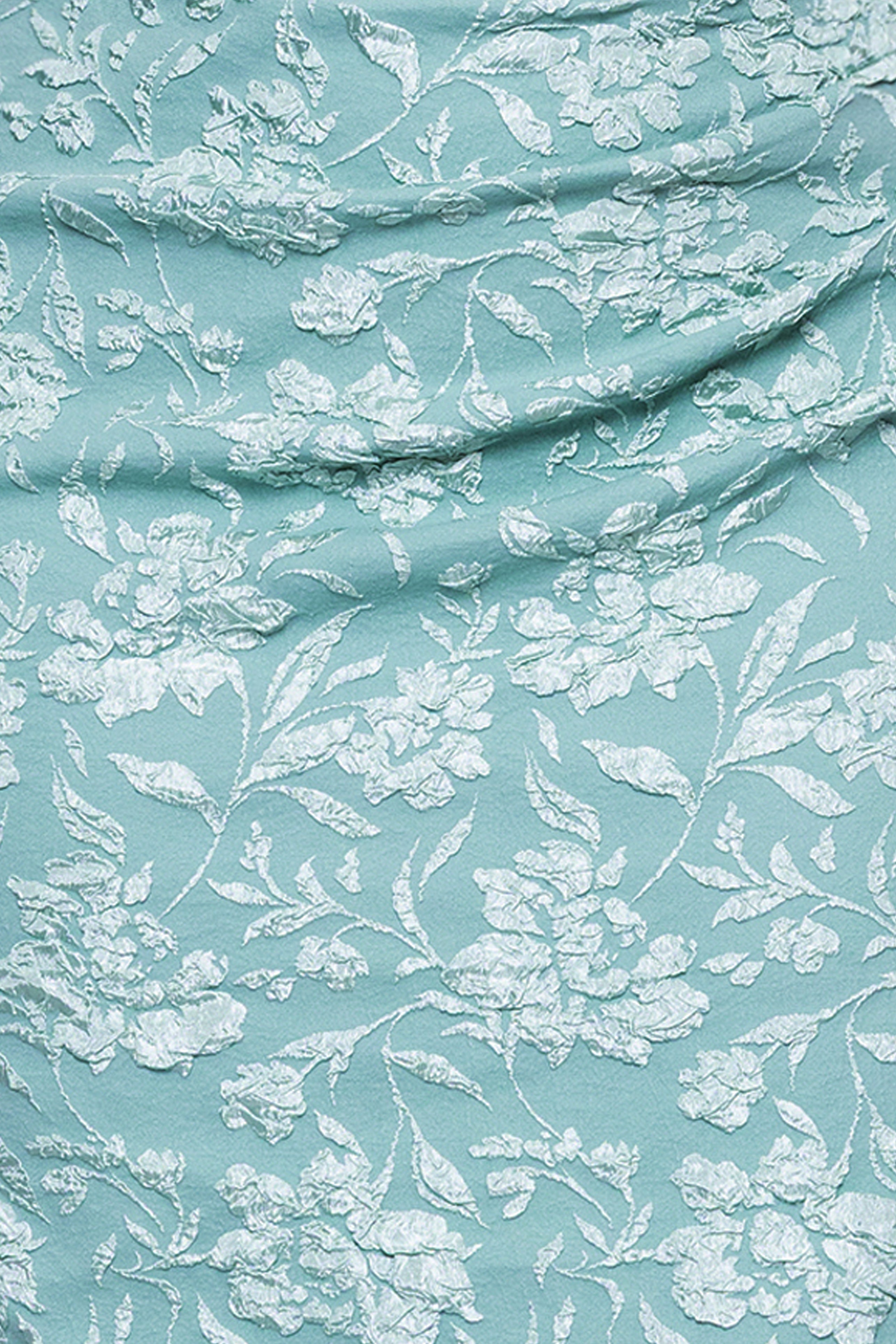 Plus "April" Jacquard Off the Shoulder Floor Length Dress