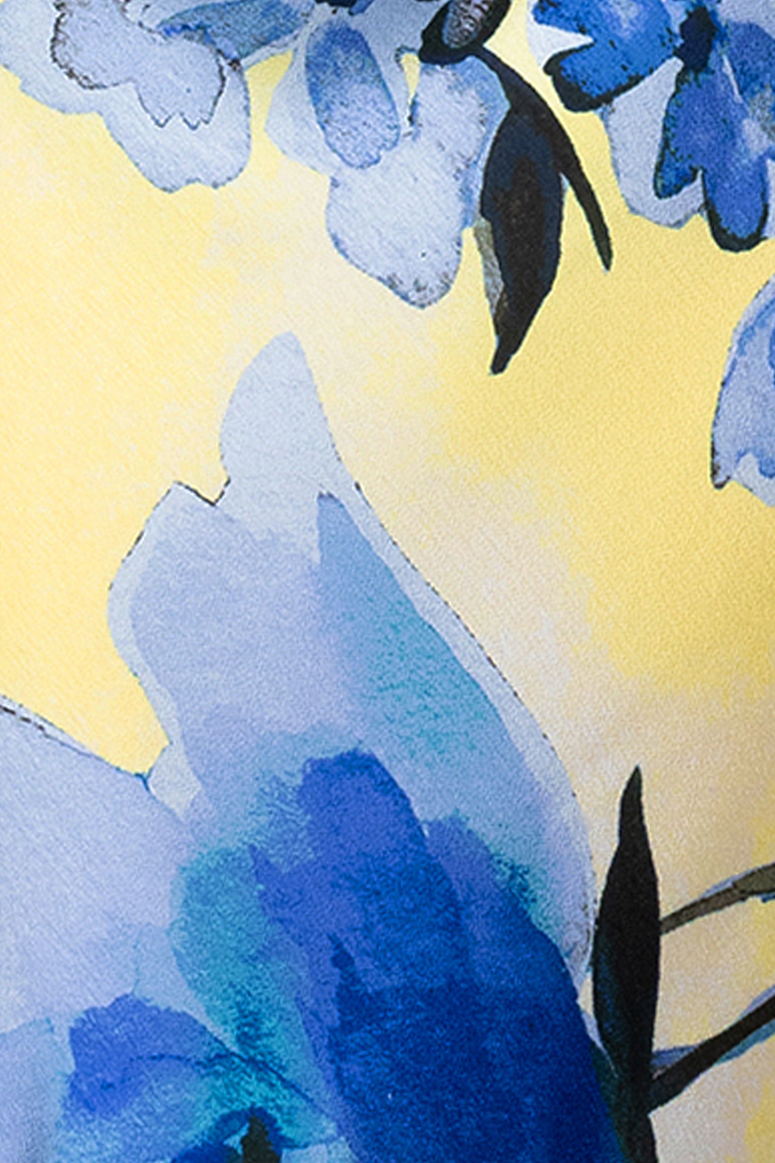 "Ashlyn" Satin Print Tie Floor Length Dress