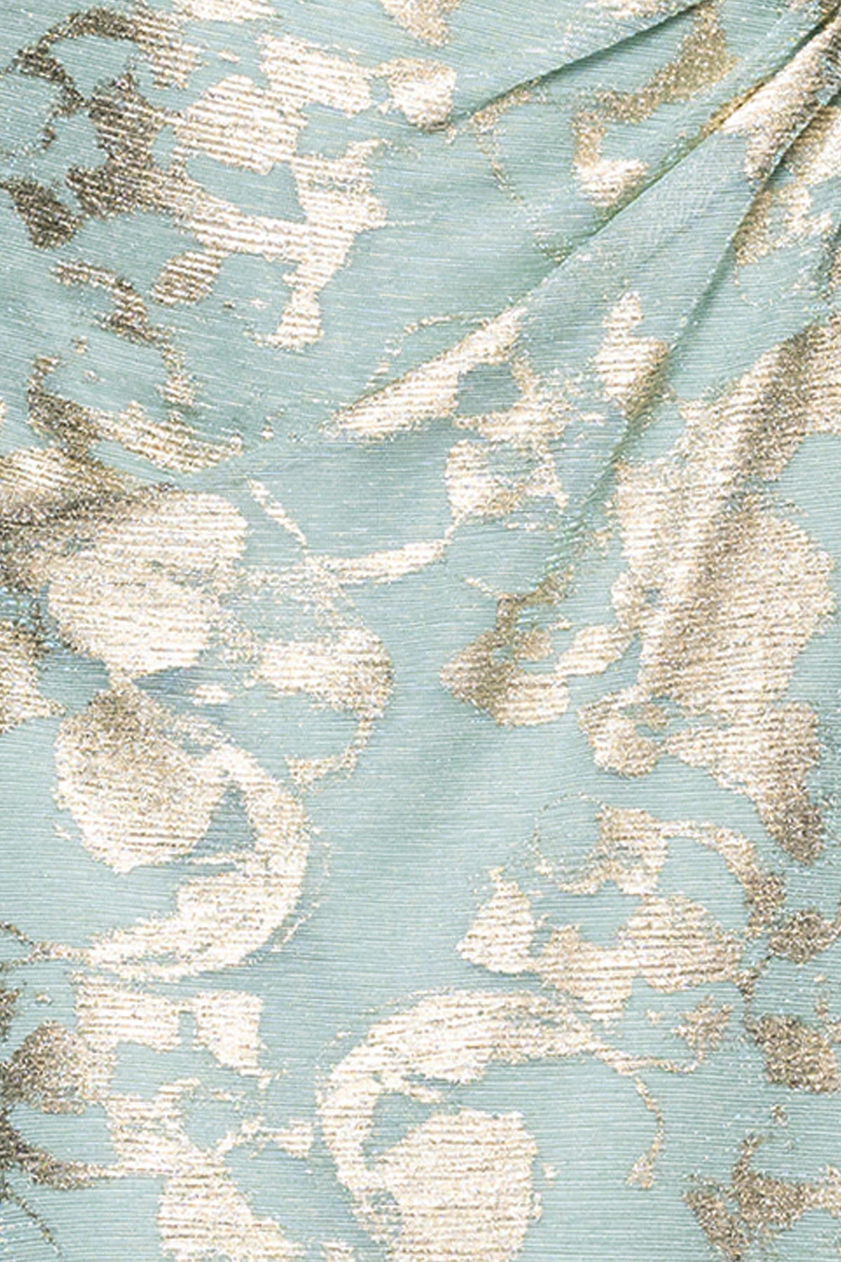 "Cory" Metallic Print Ruched Dress