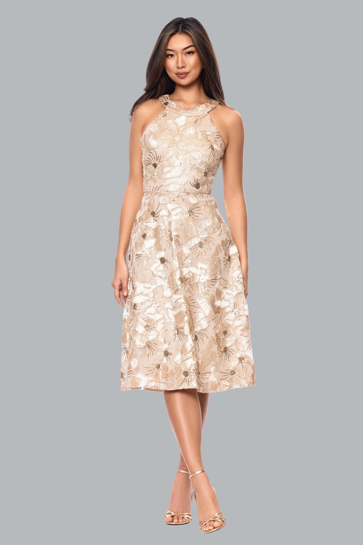 "Piper" Soutache & Sequin Sleeveless Short Dress