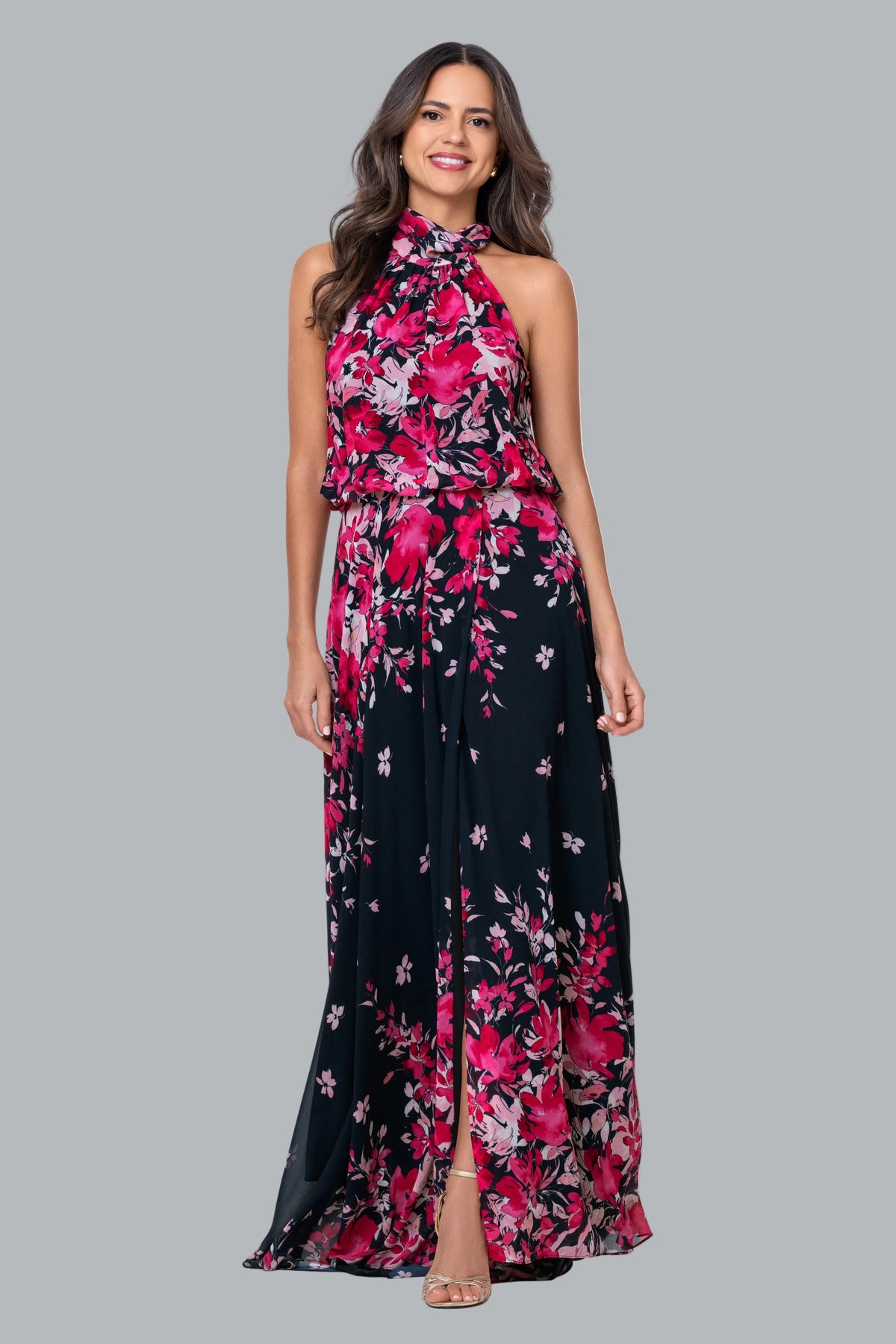 "Felicity" Chiffon Floral Print Dress