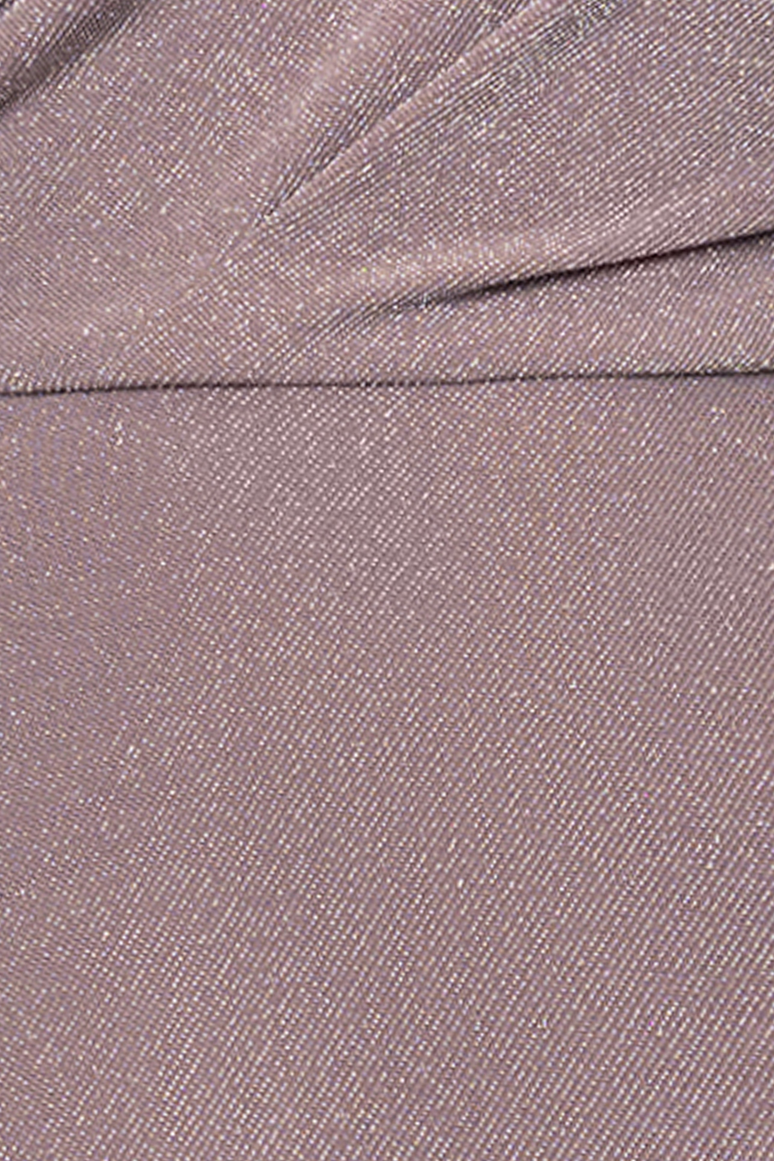 "Trina" Metallic Knit Drop Shoulder Floor Length Dress