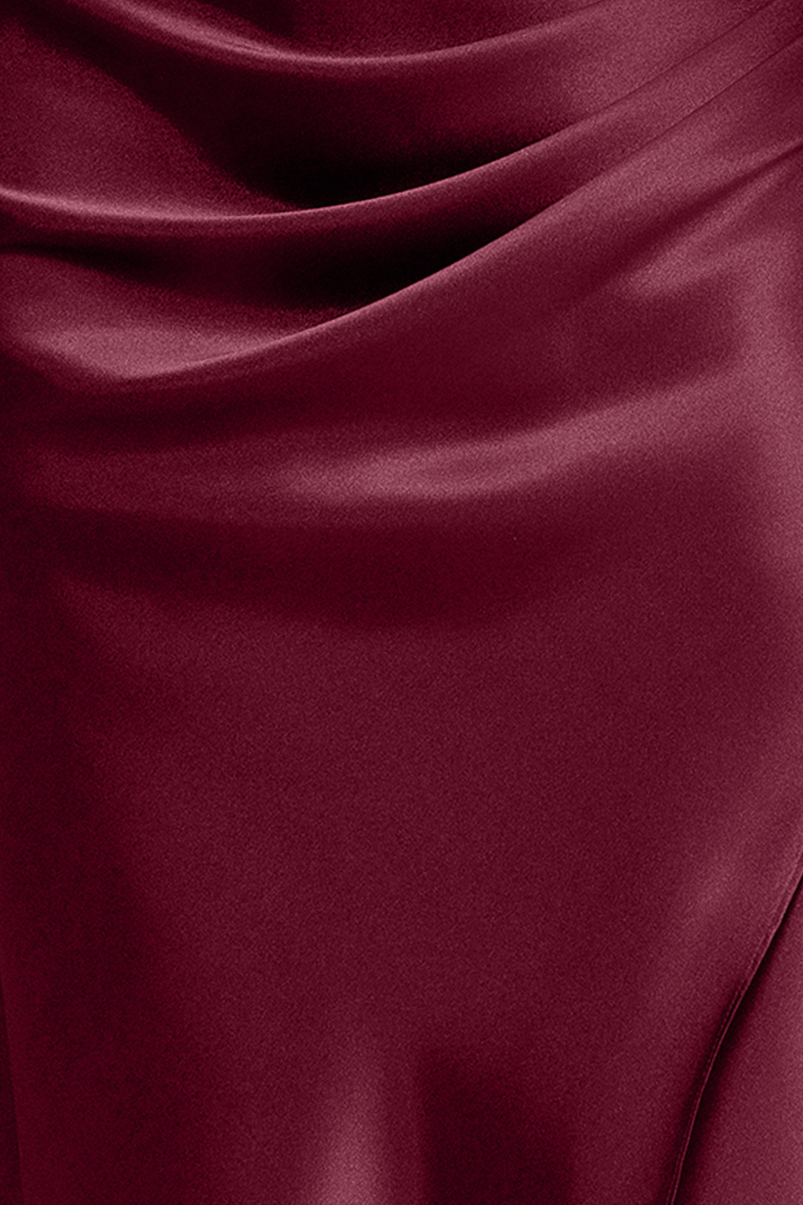 Plus "Sofia" Satin Drop Shoulder Floor Length Dress