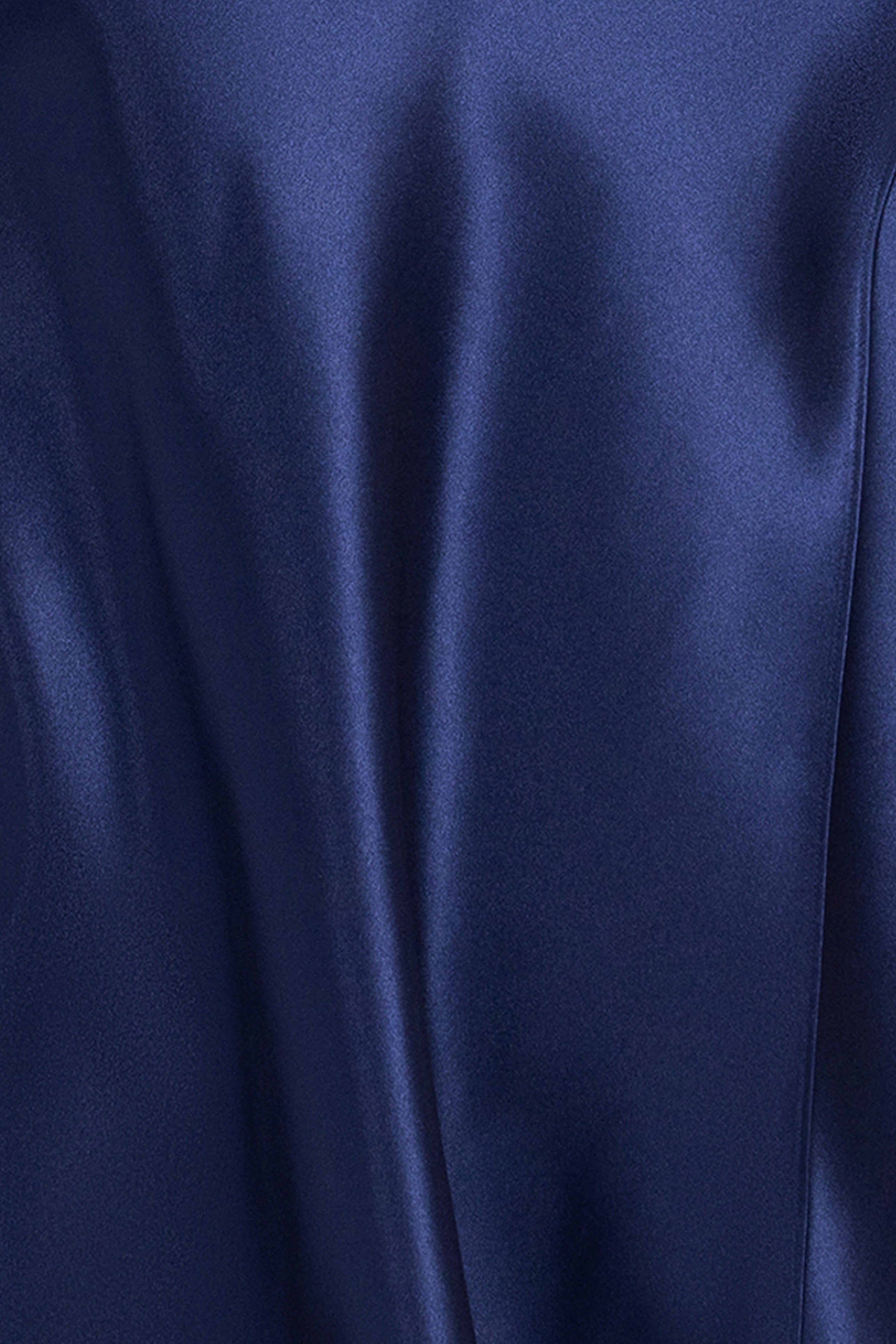 Plus "Sofia" Satin Drop Shoulder Floor Length Dress