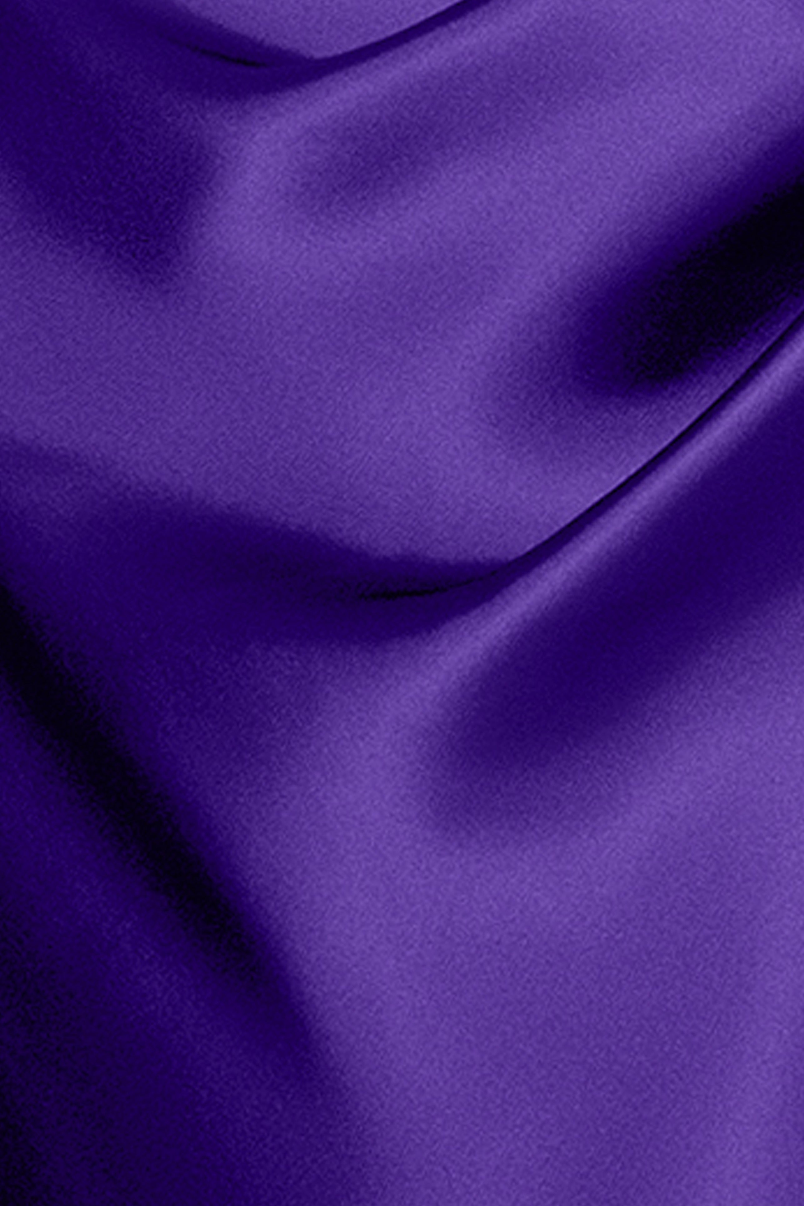 "Sofia" Satin Drop Shoulder Floor Length Dress