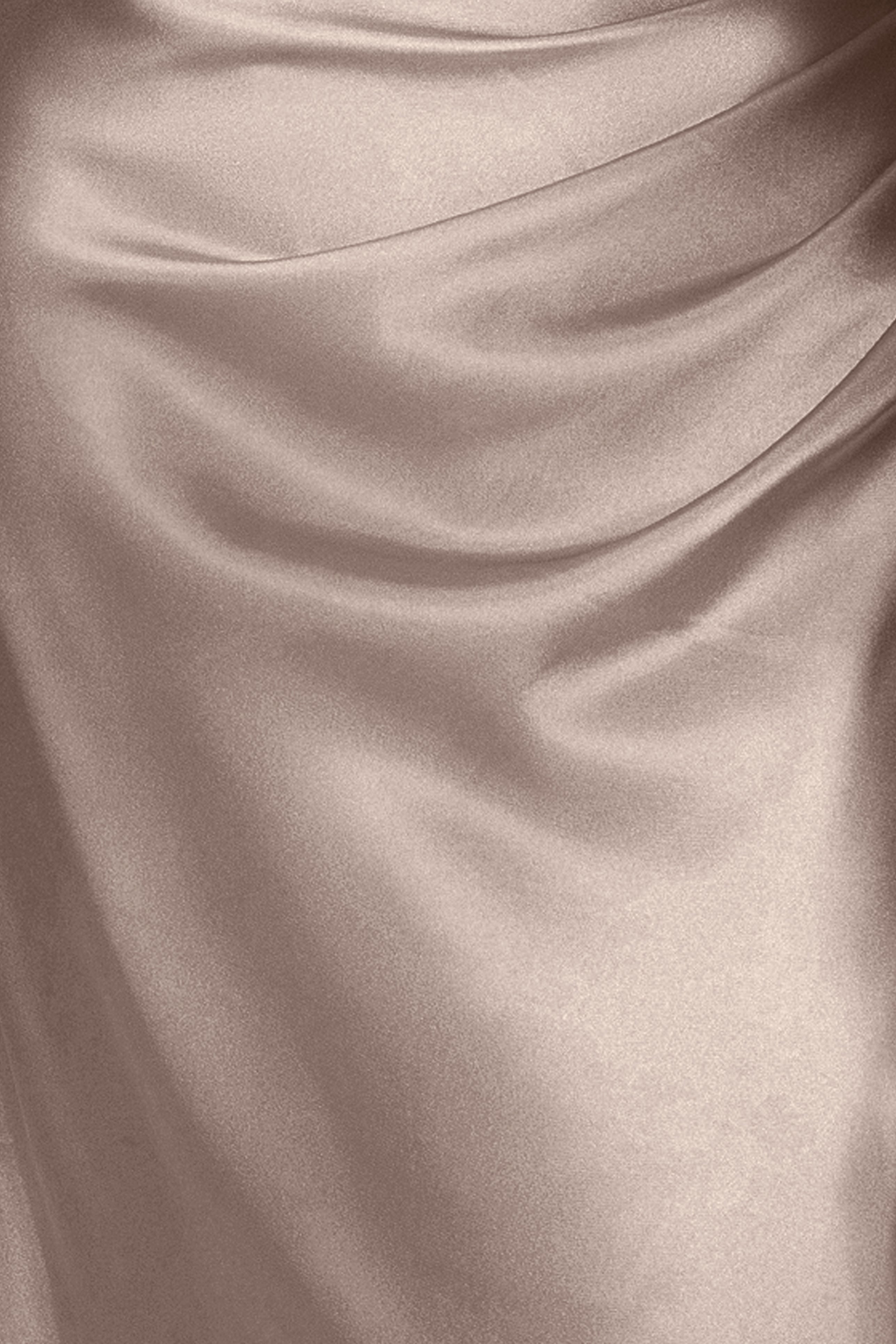 "Sofia" Satin Drop Shoulder Floor Length Dress