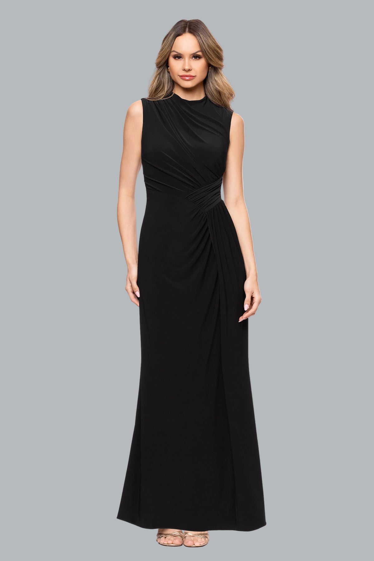 "Perry" Jersey Knit Ruched Dress