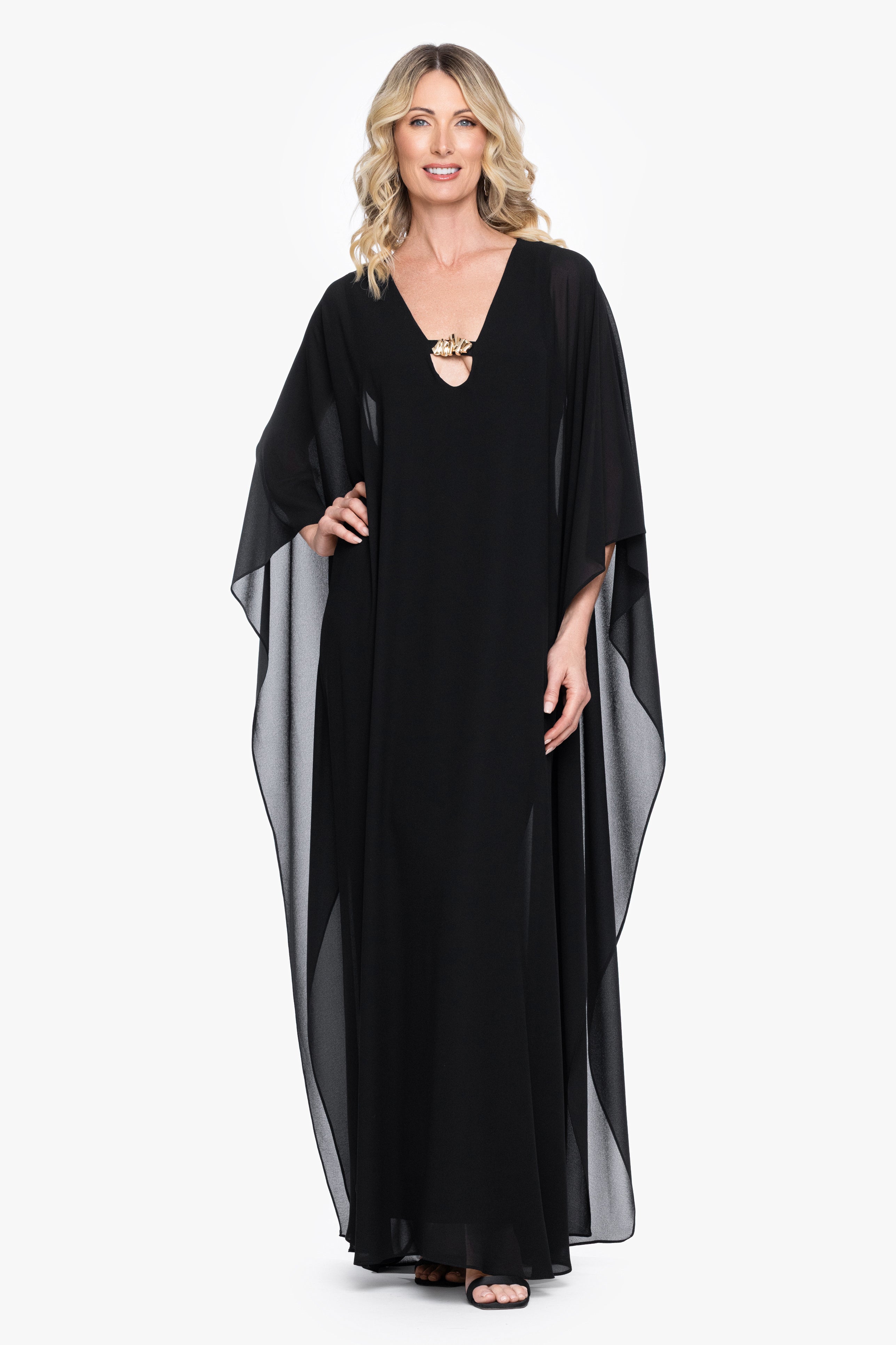 “Katherine” Souffle Chiffon Kaftan Dress