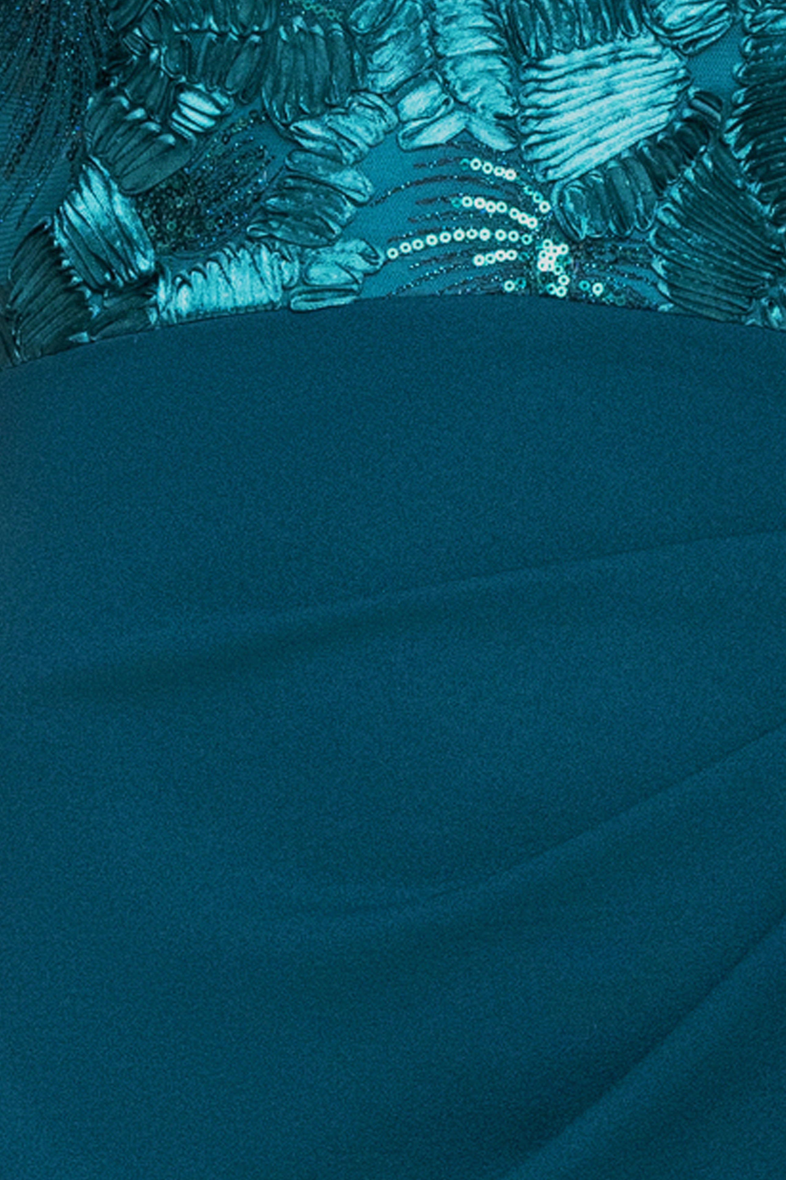"Erin" Soutache Halter Top & Scuba Crepe Skirt Dress