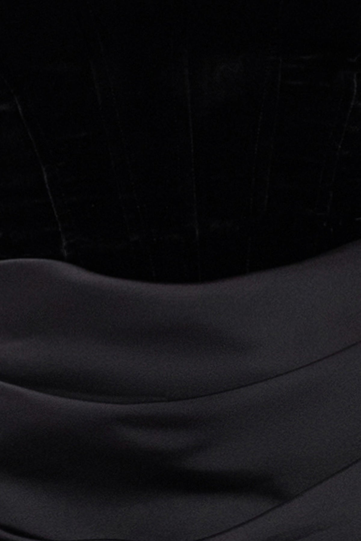 "Julia" Velvet Mock Neck & Satin Skirt Dress