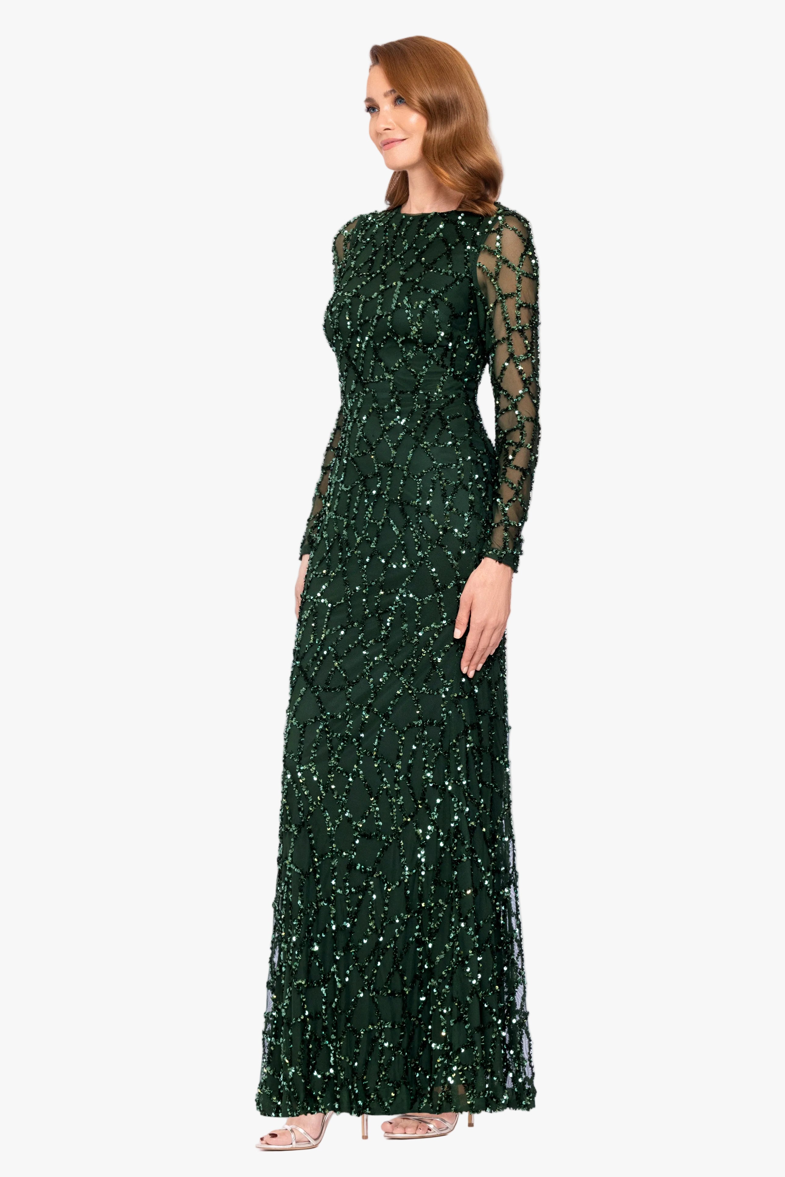 "Hudson" Sequin Long Sleeve Dress