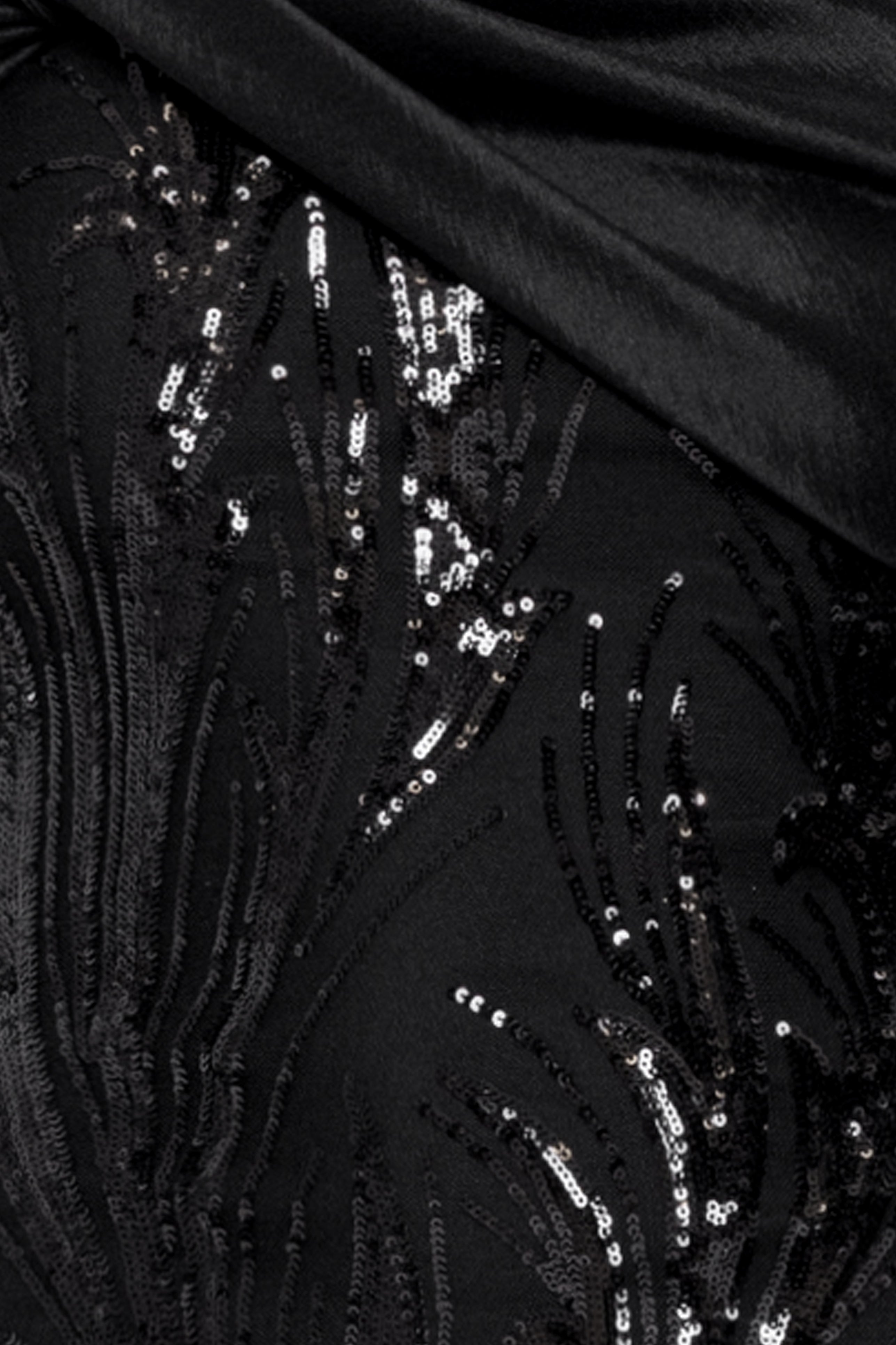 "Breezy" Sequin Off Shoulder Taffeta Twist Dress