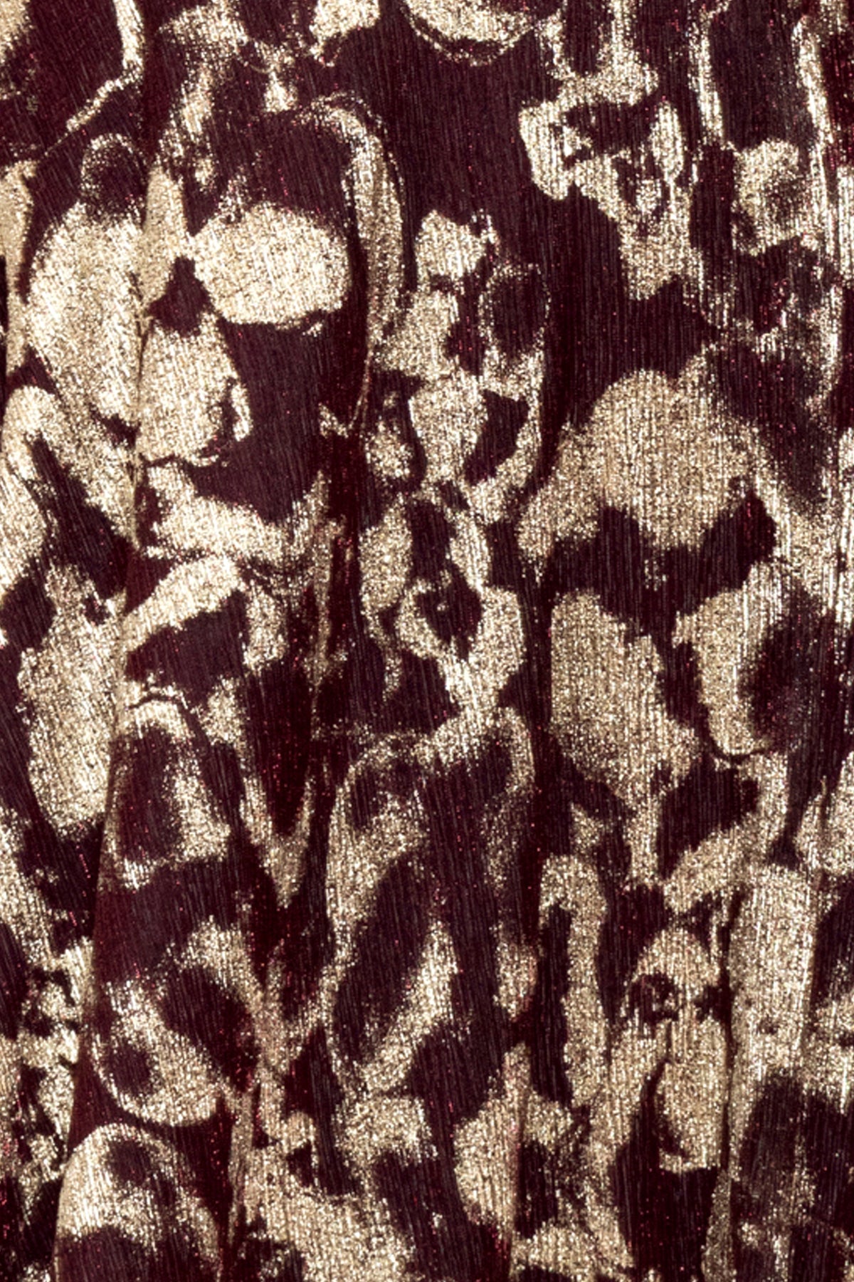 Plus "Meadow" Metallic Long Sleeve V-Neck Dress