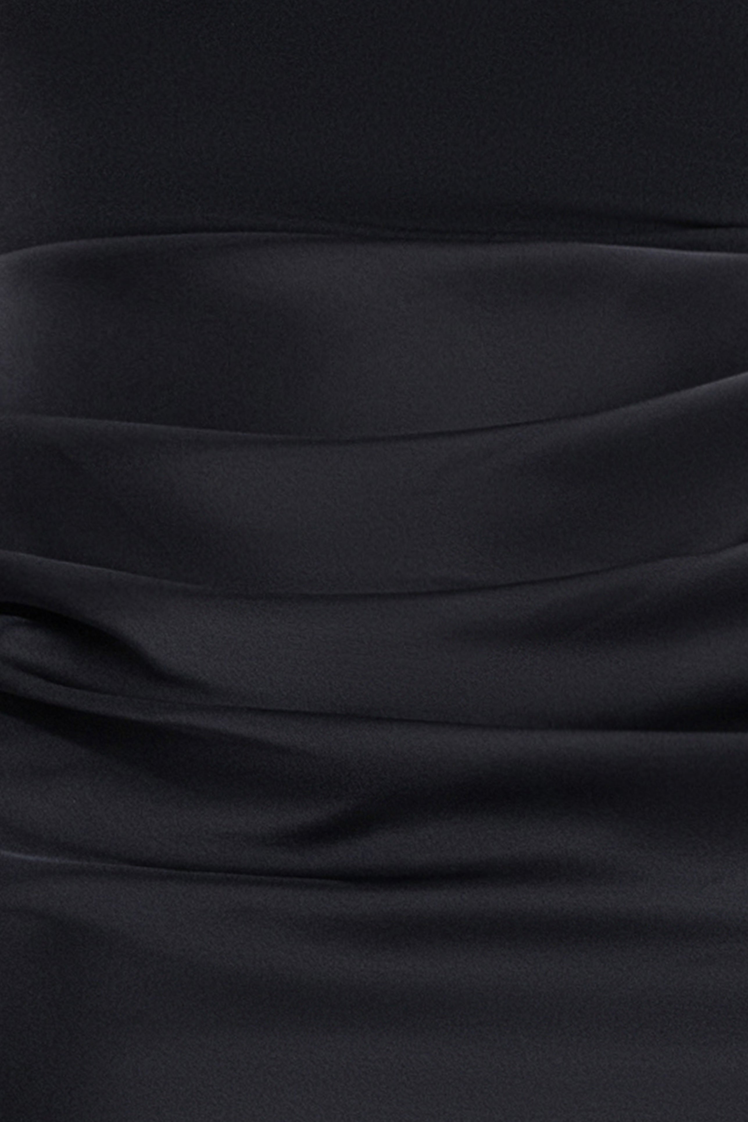 "Jamie" Double Satin Mock Neck Dress