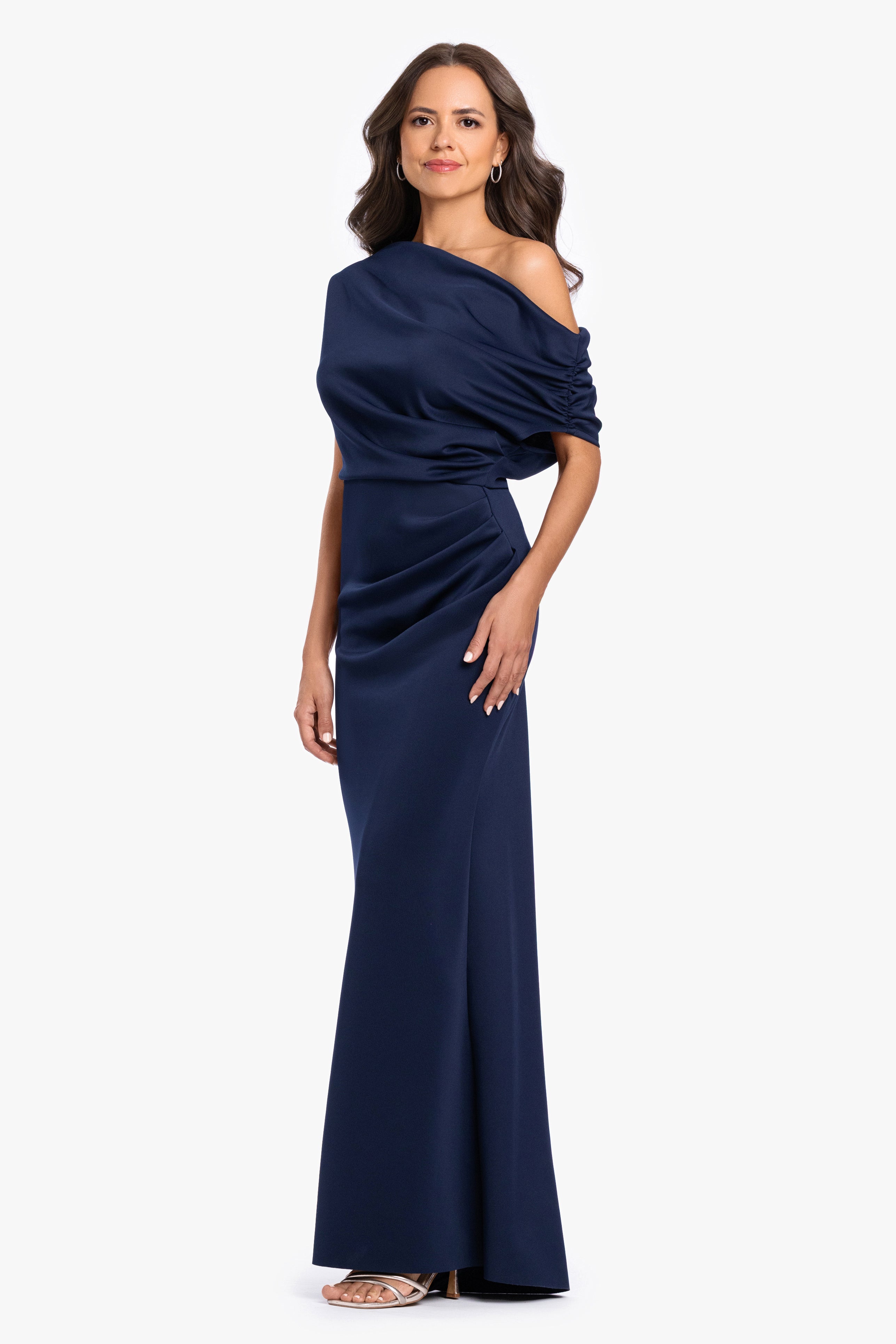 "Lillian" Techno Scuba Ruched Dress