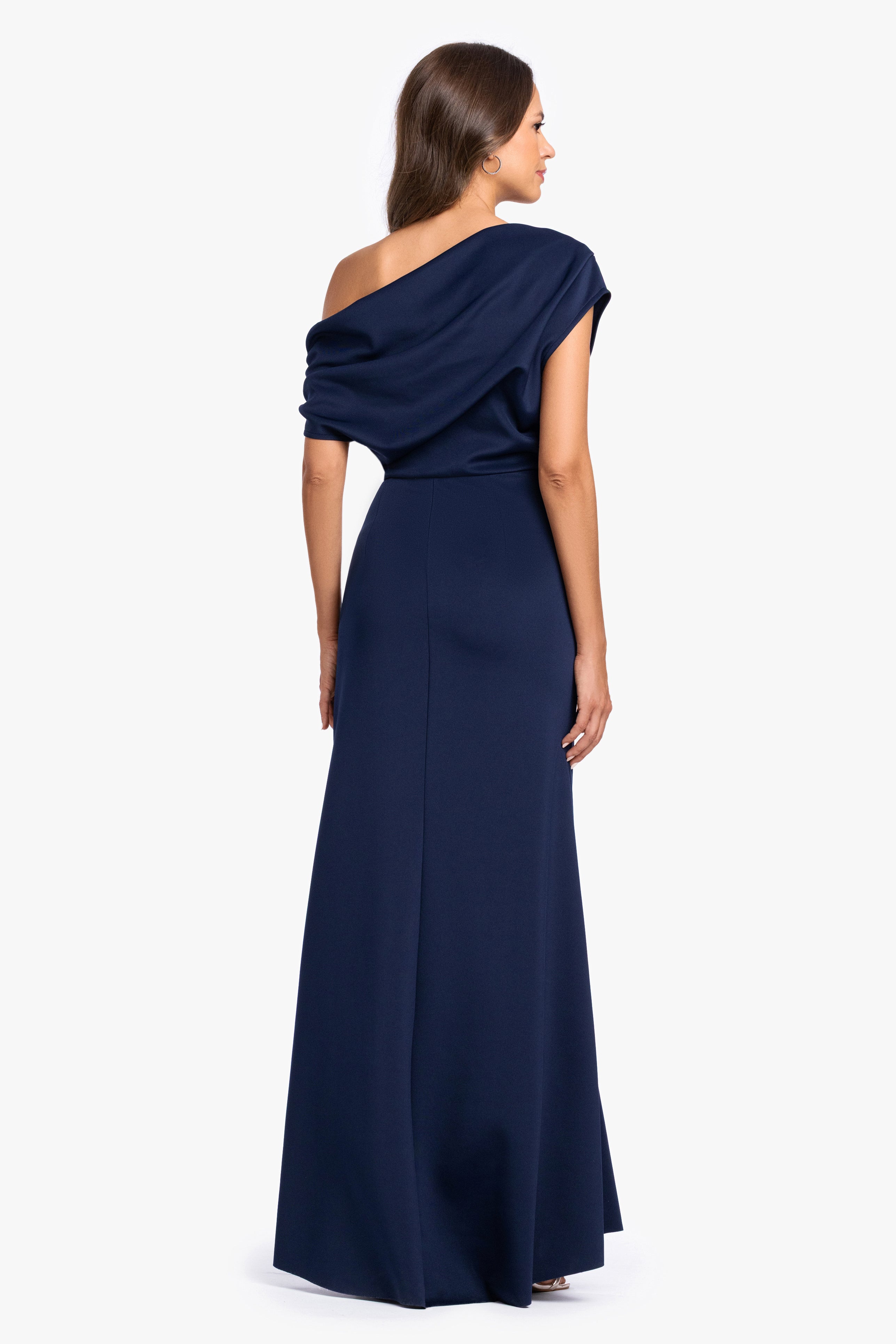 "Lillian" Techno Scuba Ruched Dress