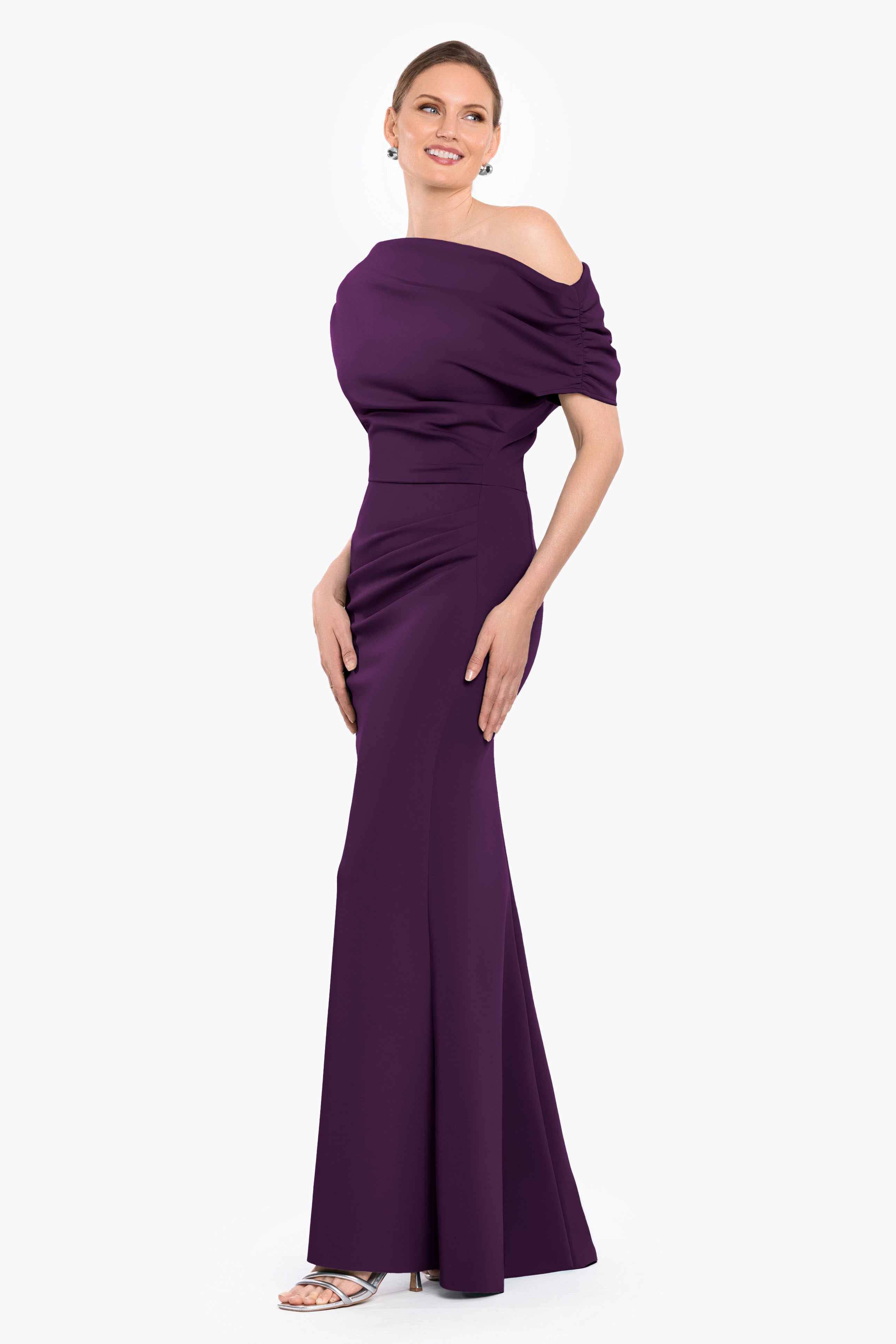 "Lillian" Techno Scuba Ruched Dress