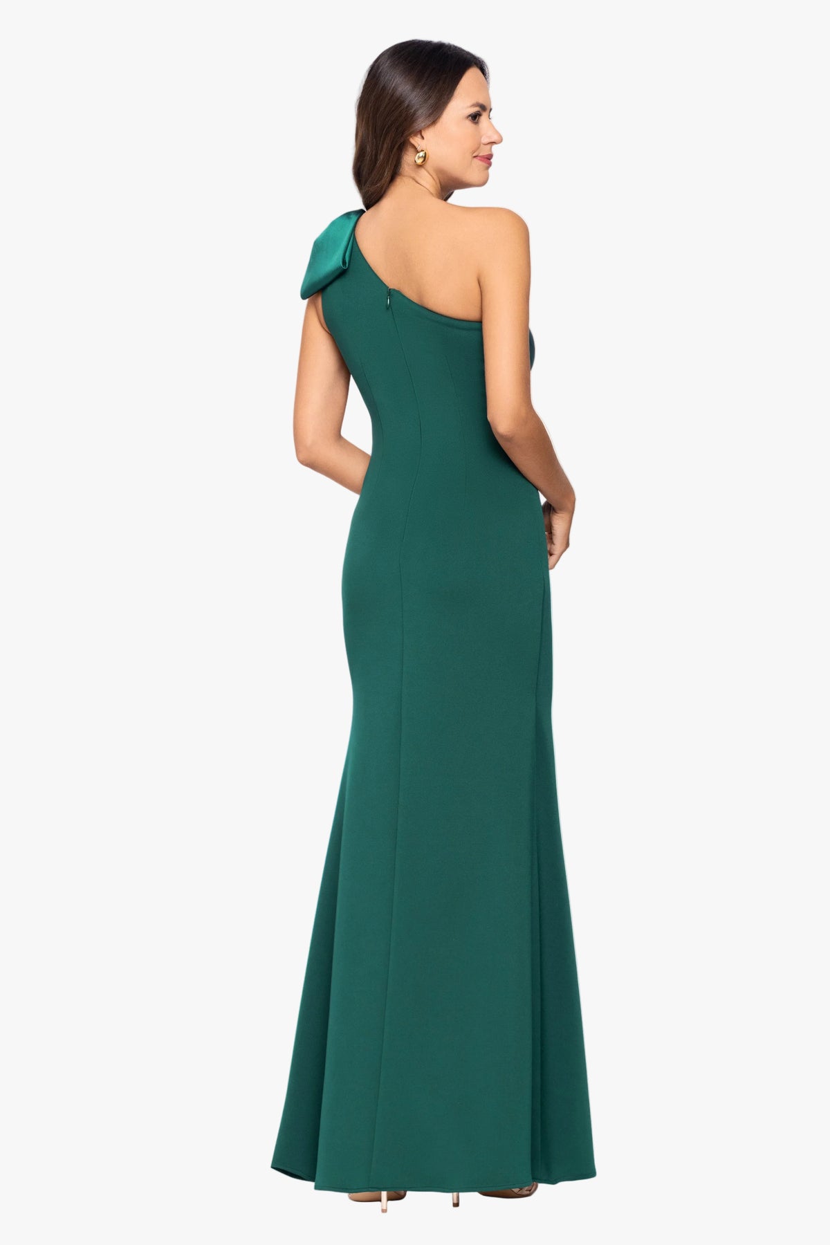"Jeannie" Techno Scuba & Satin Bow Dress